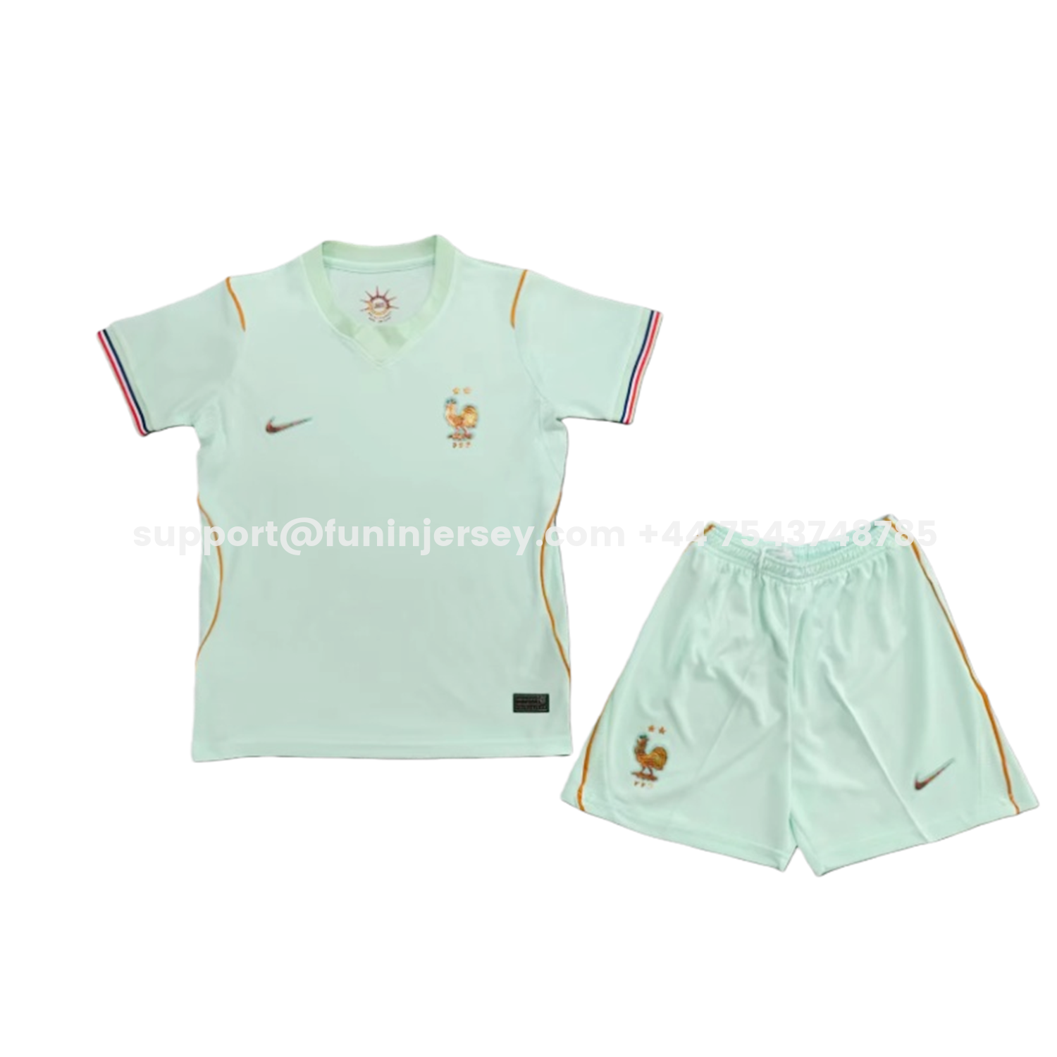 Funinjersey-France 25-26 Away Mint Green Kids Kit