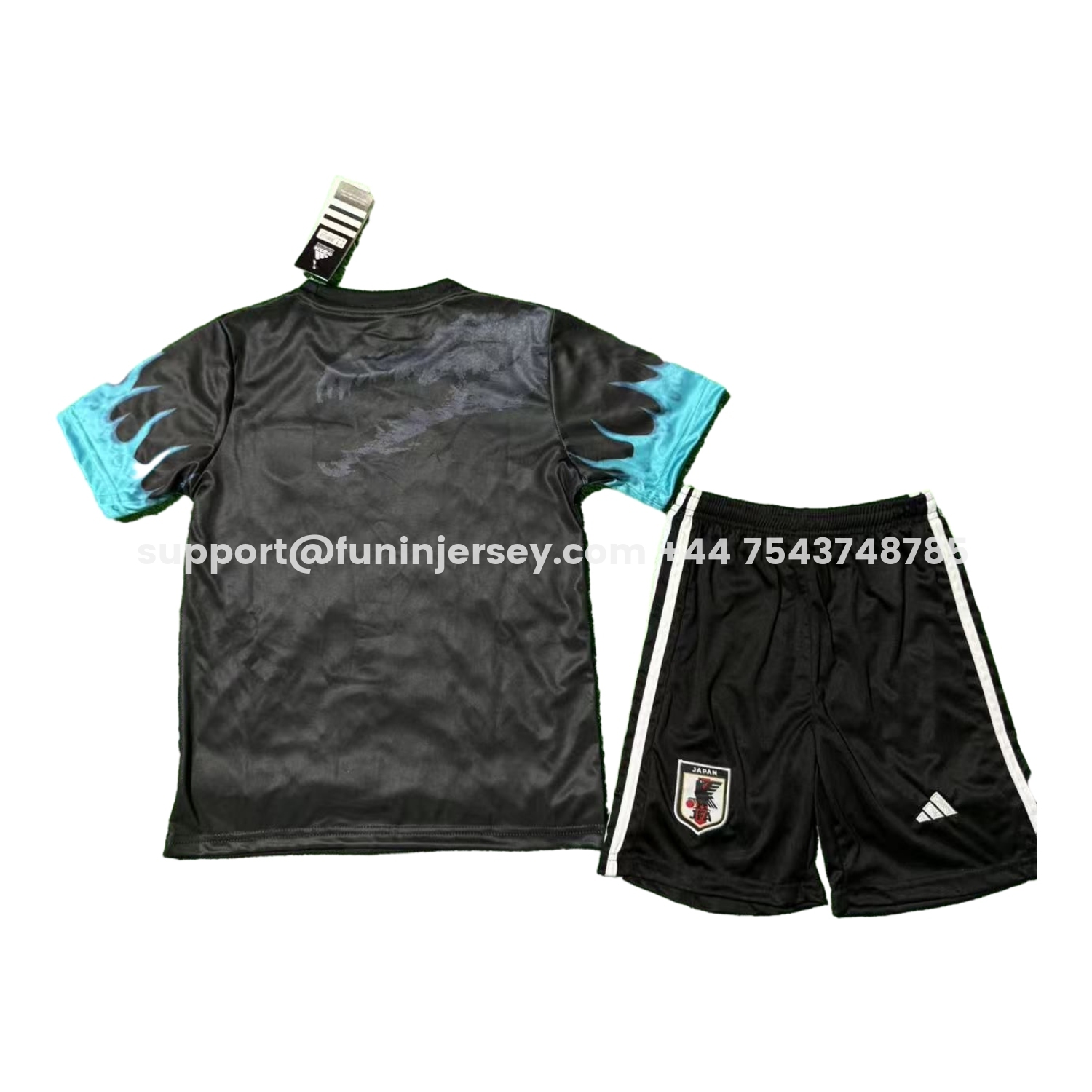 Funinjersey-Japan 25-26 Yu Yu Hakusho Hiei Black Dragon Wave Black Special Kids Kit