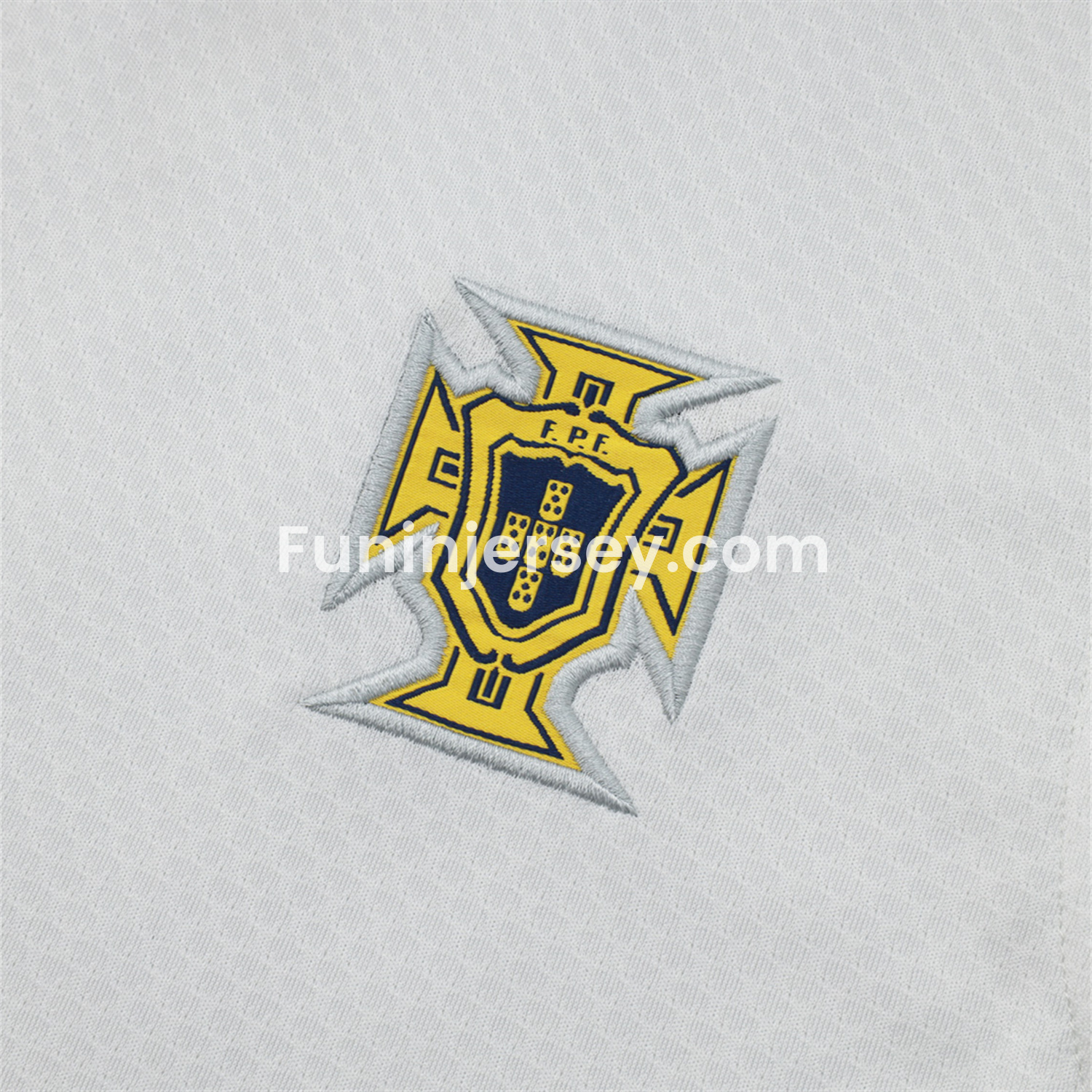 Funinjersey-Portugal 25-26 Vest Training Set - Off White Top and Deep Blue Shorts