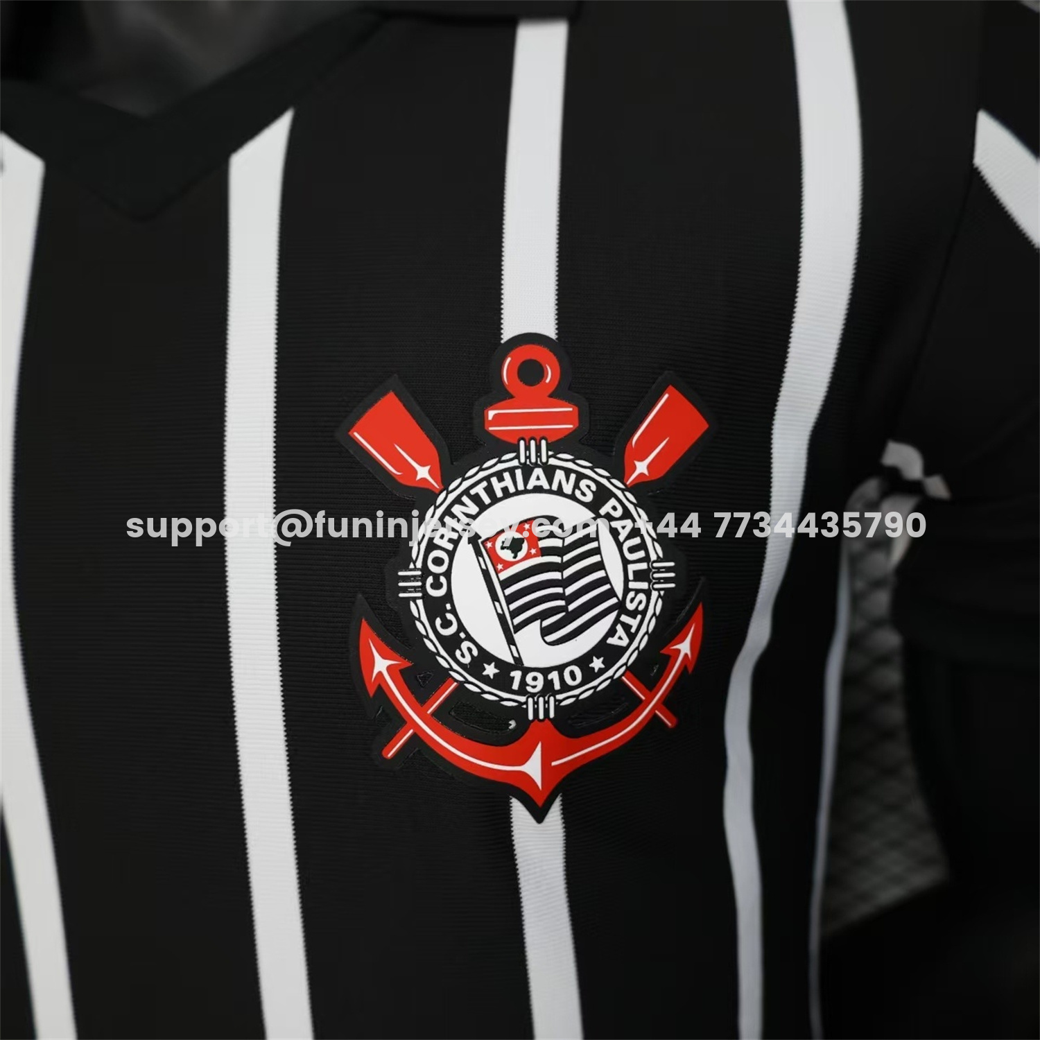 Funinjersey-Corinthians 25-26 Black And White Special Jersey - Player Version