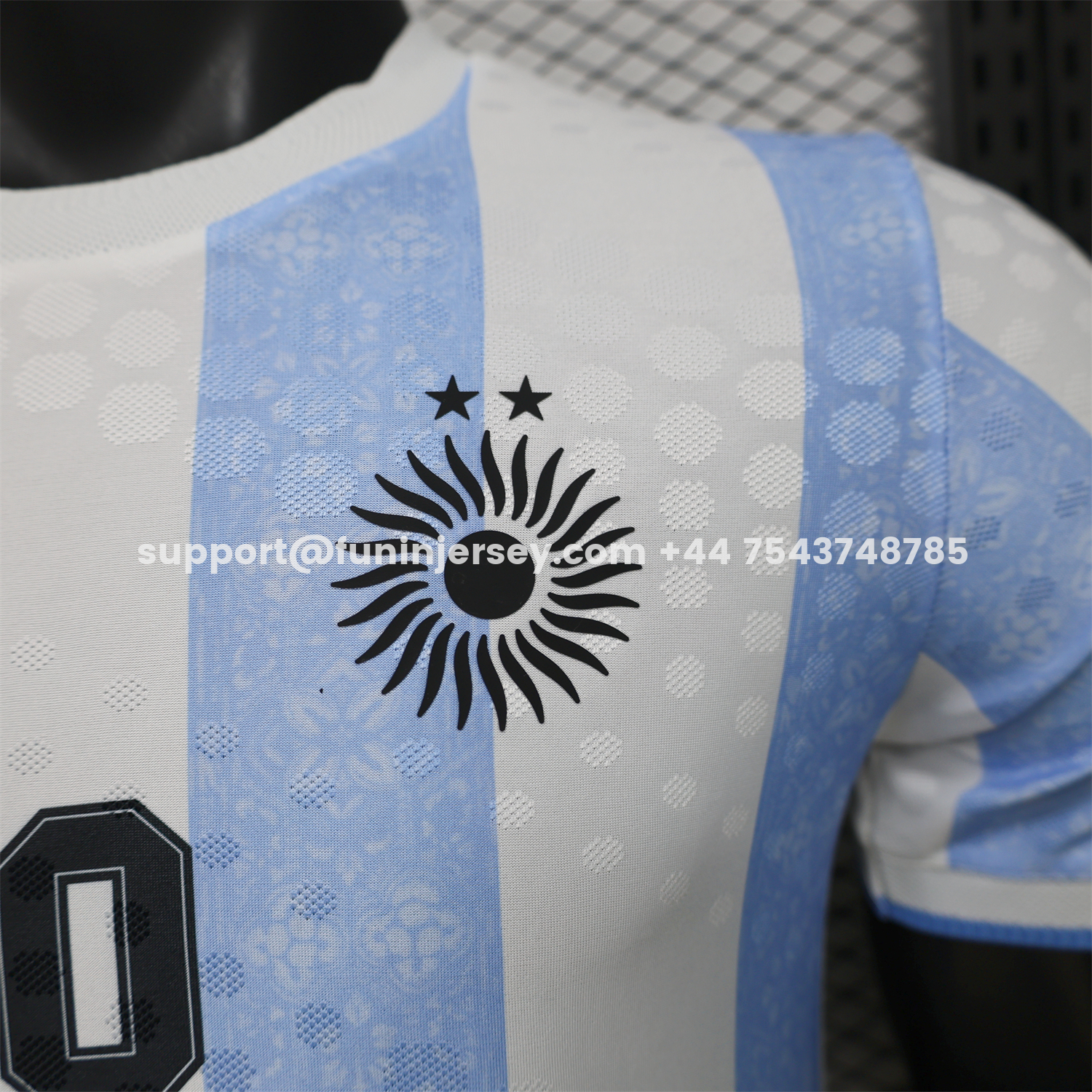 Funinjersey-Argentina 2026 White Blue Maradona Special Kit - Player Version