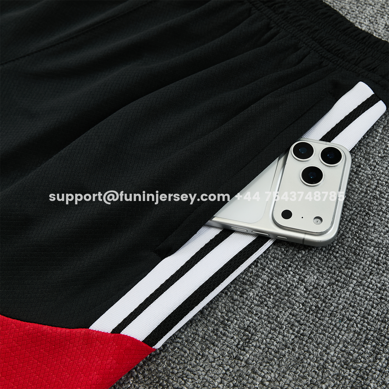 Funinjersey-Germany 2026 Short-Sleeve Training Set - Black With Red Top & Black With Red PantsGermany 2026 Short-Sleeve Training Set - Black With Red Top & Black With Red Pants