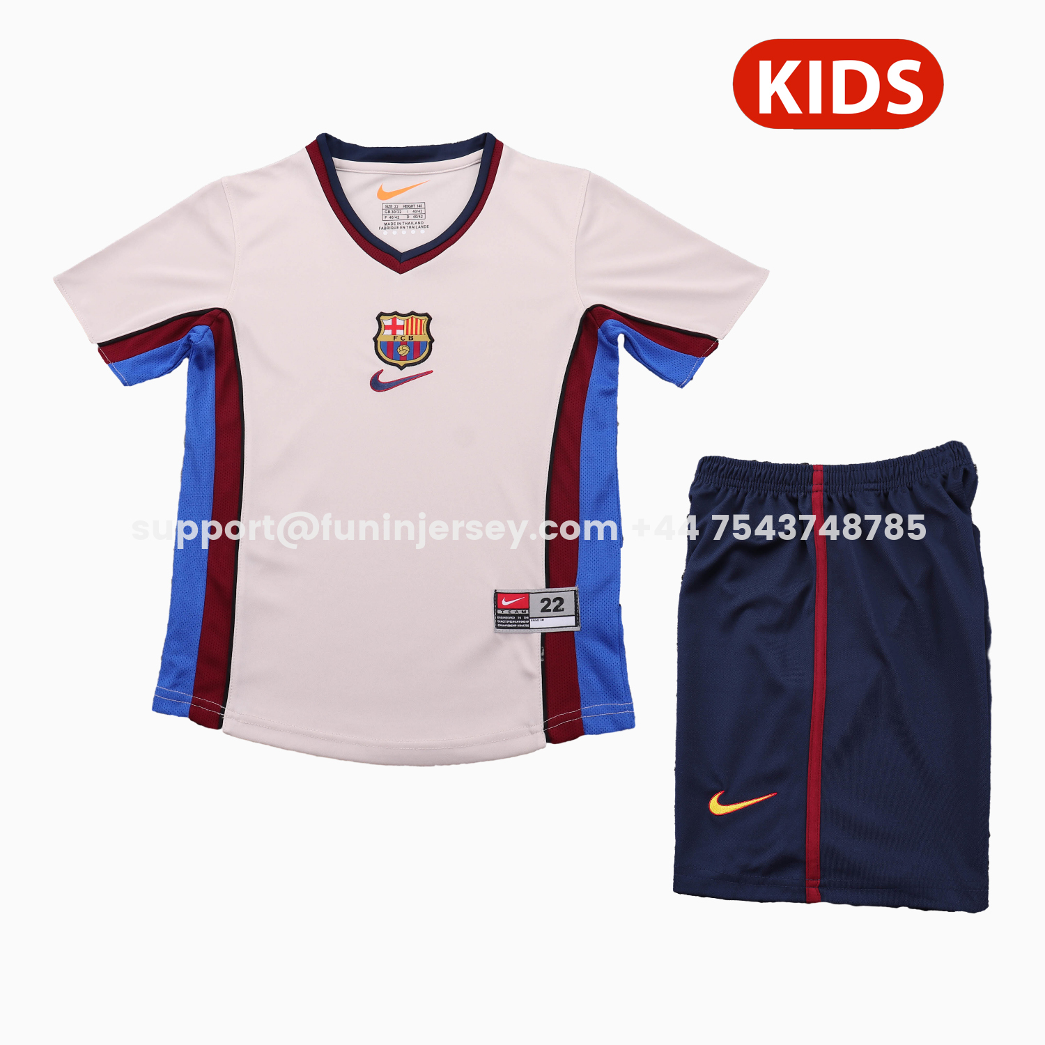 Funinjersey-Retro Barcelona 1998-99 Away Kids Kit