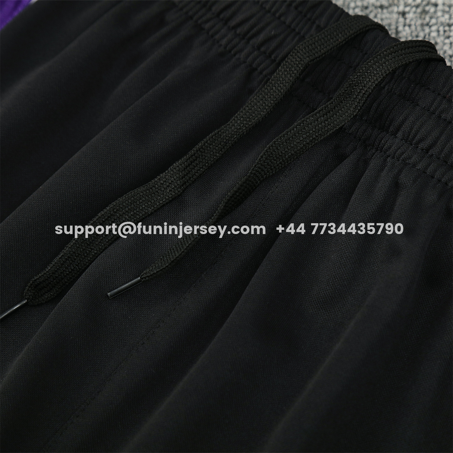 Funinjersey-Real Madrid 25-26 Vest Training Set - Blue Edge Black Vest & Black Shorts