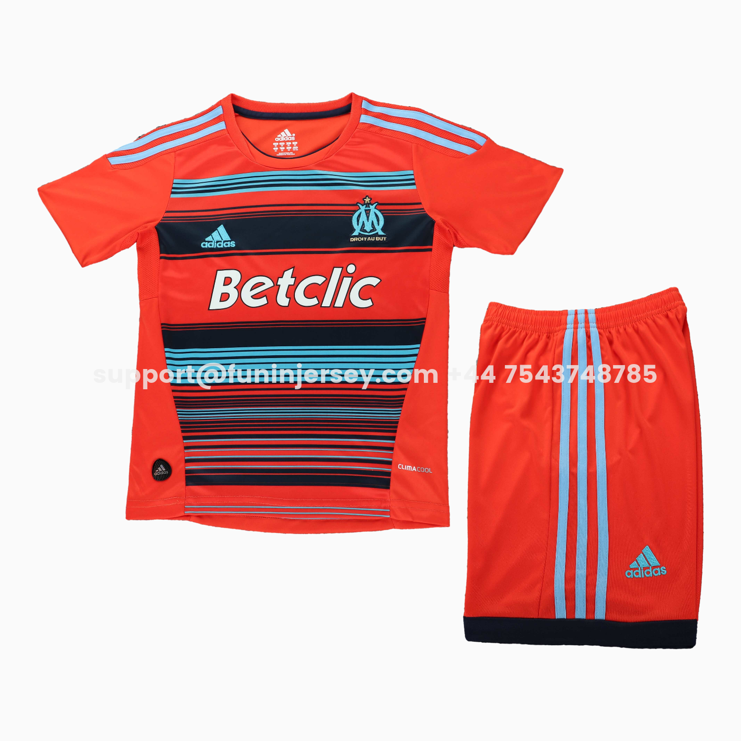 Funinjersey-Retro Marseille 2011-12 Home Kids Kit