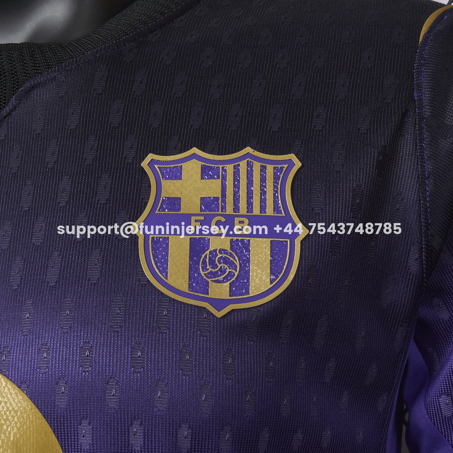 Funinjersey-Barcelona 26-27 Away Purple-Black Gradient Jersey - Player Version