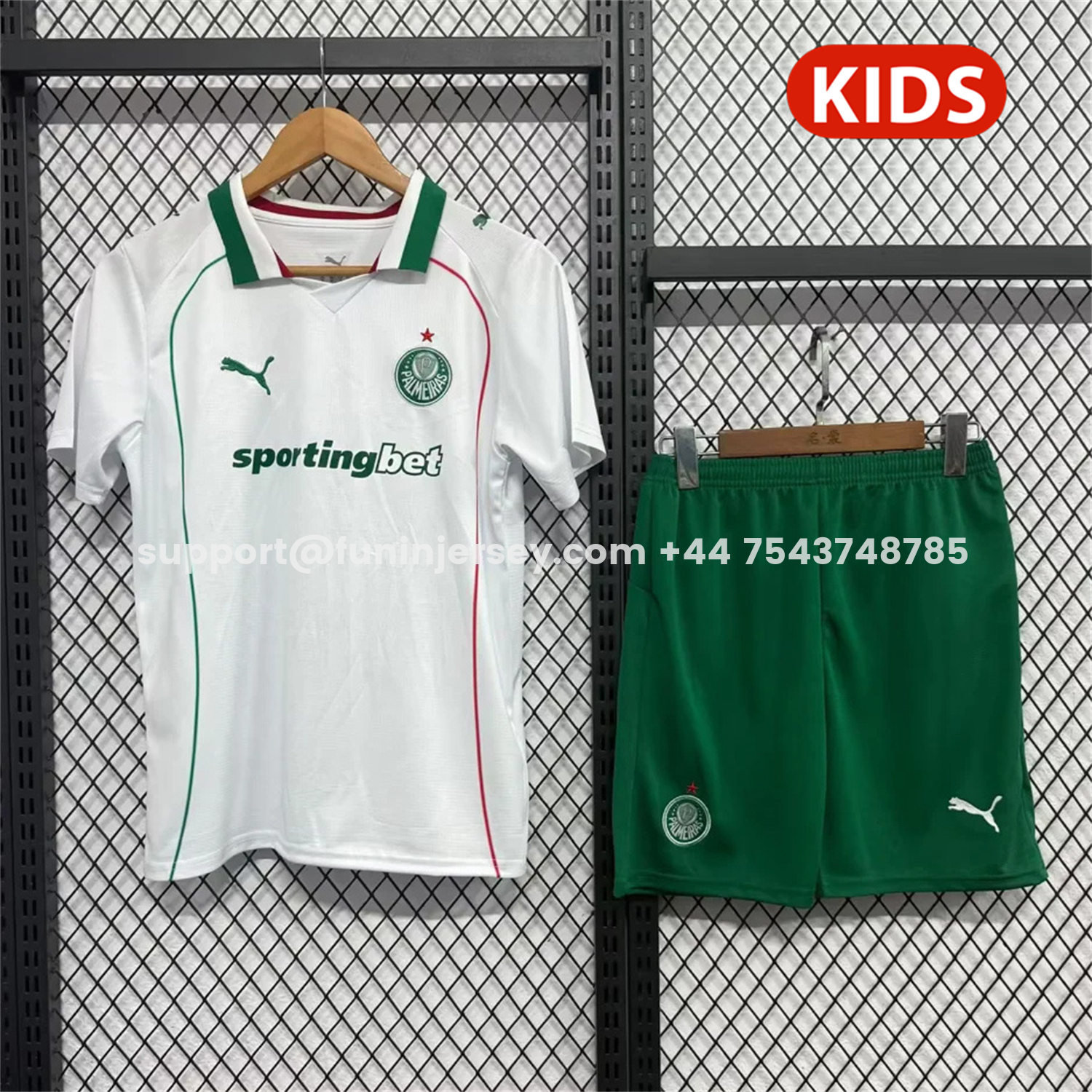 Funinjersey-Palmeiras 26-27 Away Kids Kit