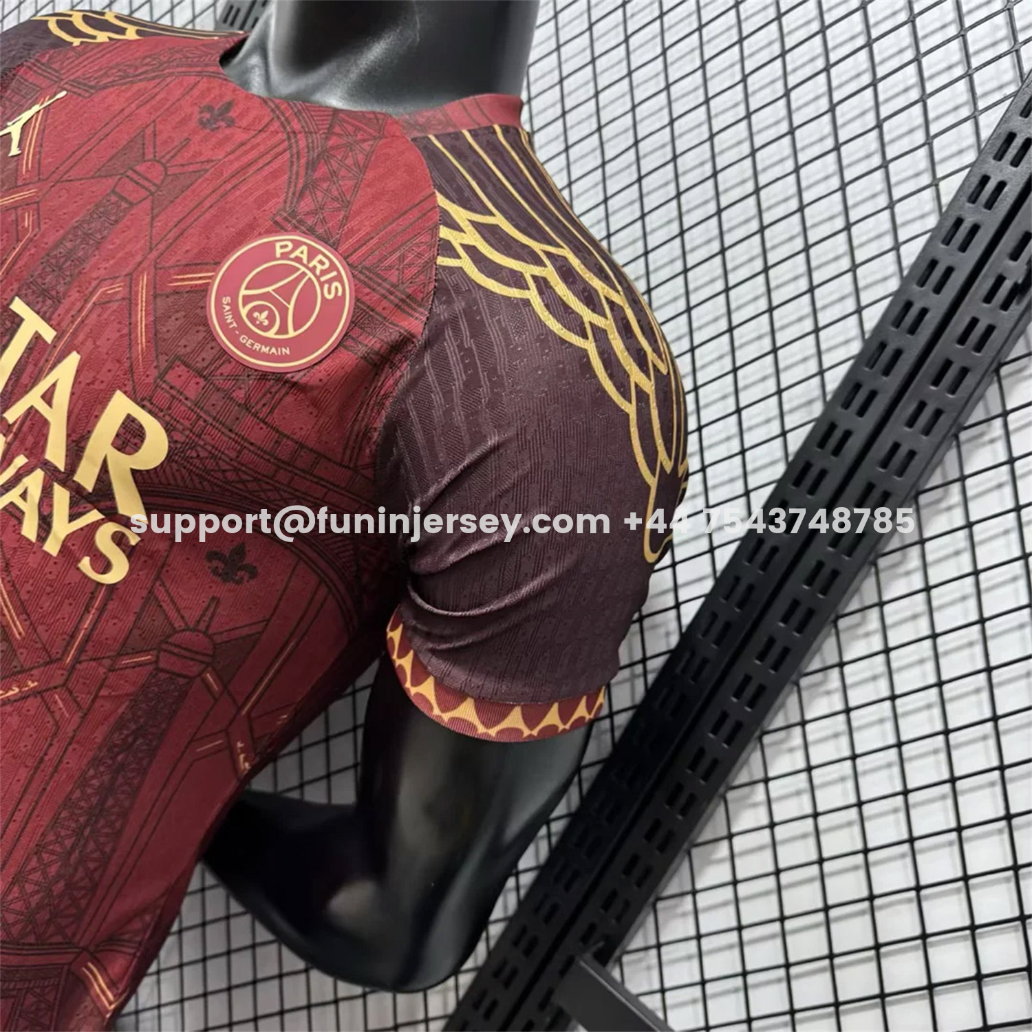 Funinjersey-Paris Saint-Germain PSG 25-26 Red Eiffel Tower Concept Special Jersey - Player Version