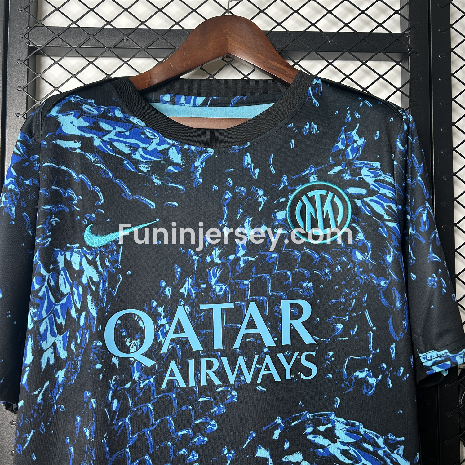 Funinjersey-Inter Milan 25-26 Blue Snake Pattern Pre-Match Training Jersey - Fans Version