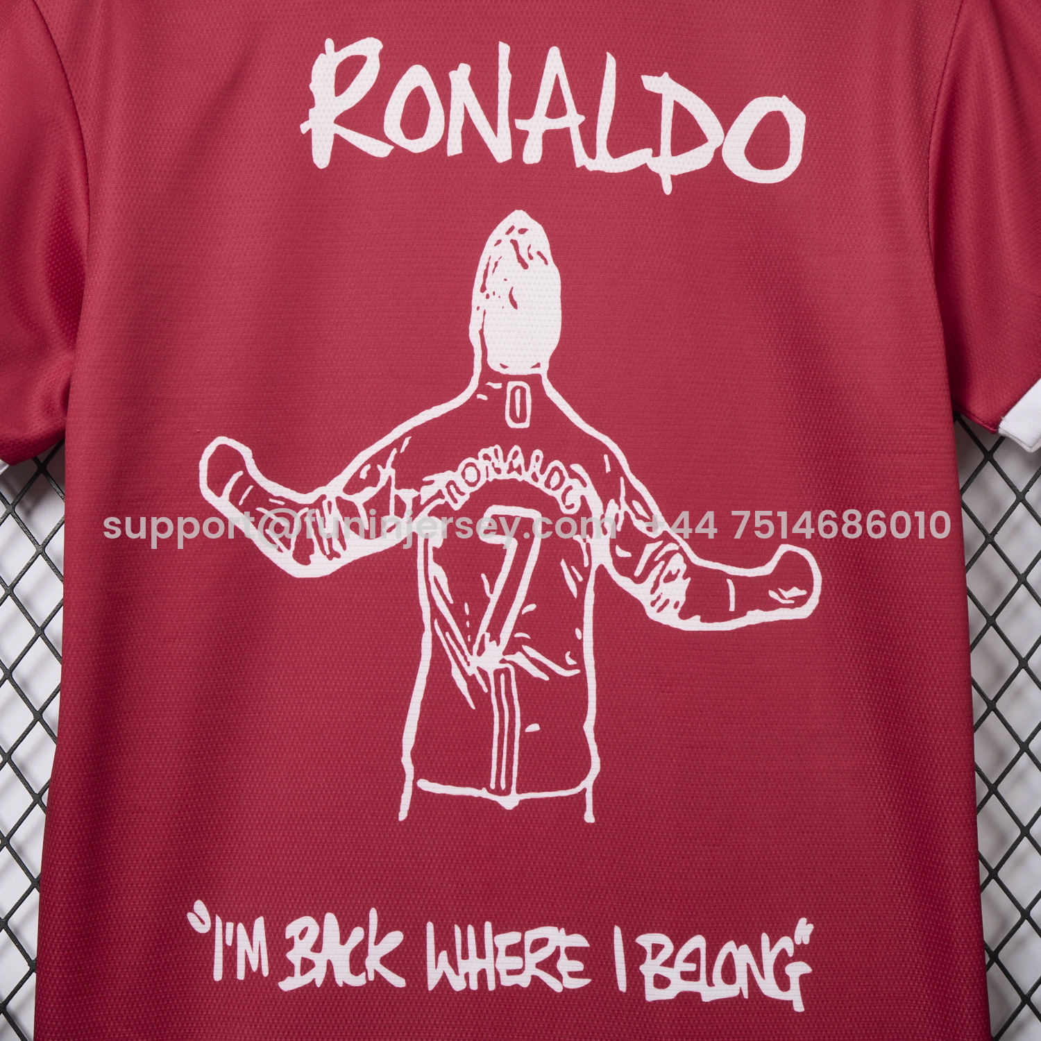 Funinjersey-Retro Manchester United 21-22 Home Ronaldo Graffiti Edition Special Edition Jersey
