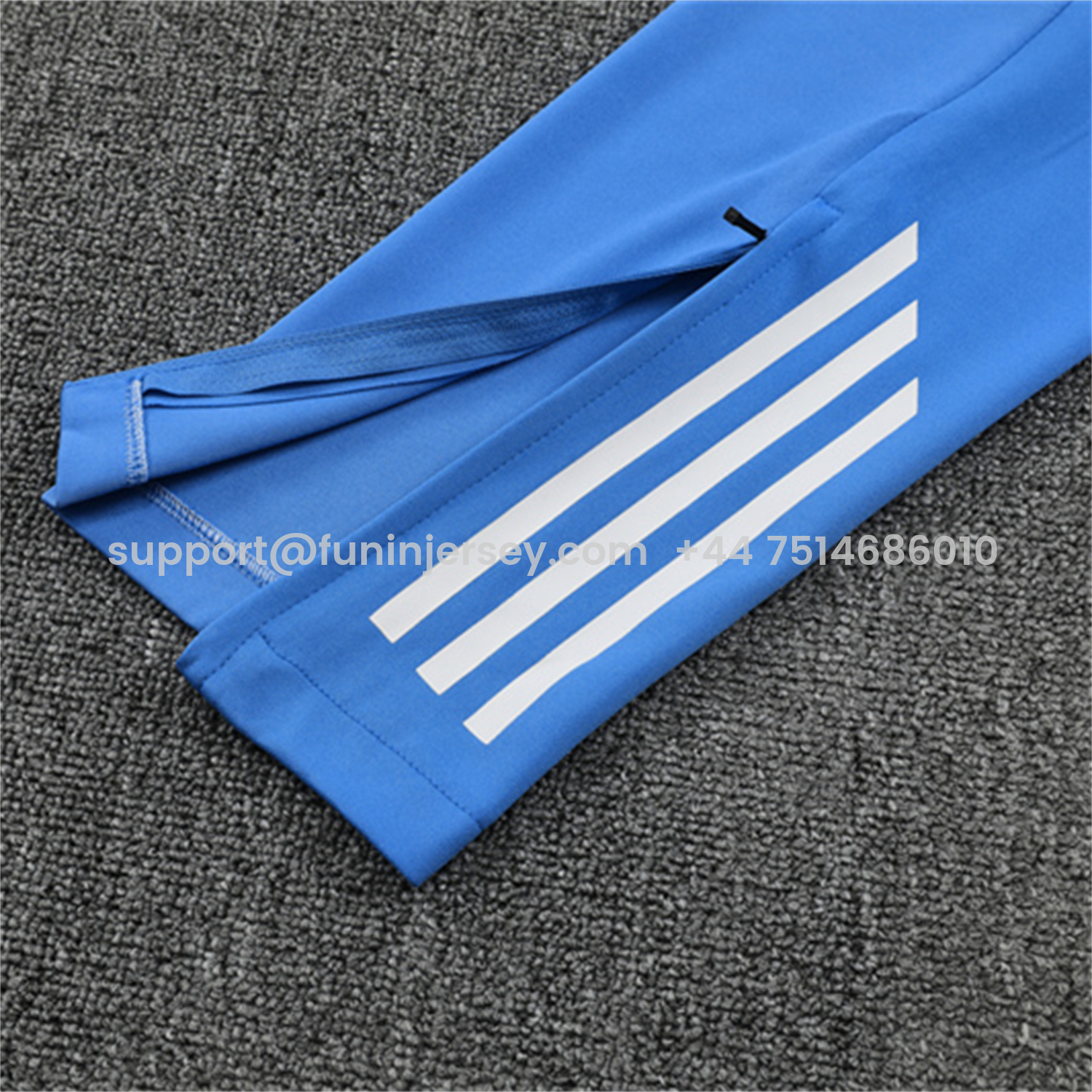 Funinjersey-Real Madrid 25-26 Long Sleeve Training Set - White Top & Blue Pants