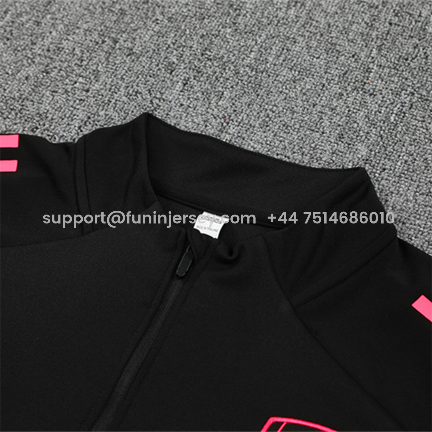 Funinjersey-Arsenal 25-26 Long Sleeve Training Set - Pink Logo Black Top & Black Pants