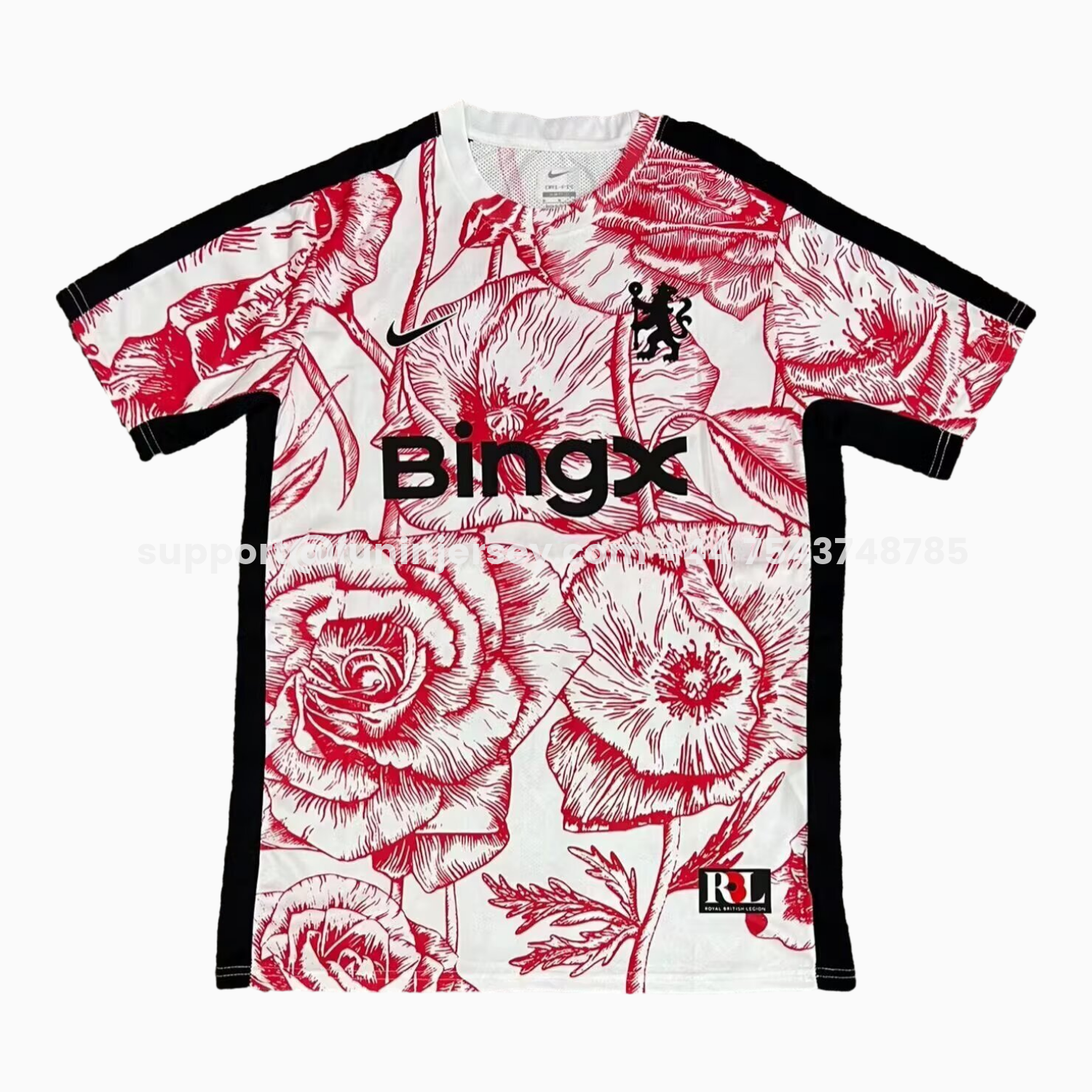 Funinjersey-C.H.E.L.S.E.A 25-26 Red Flowers White Special Jersey - Fans Version