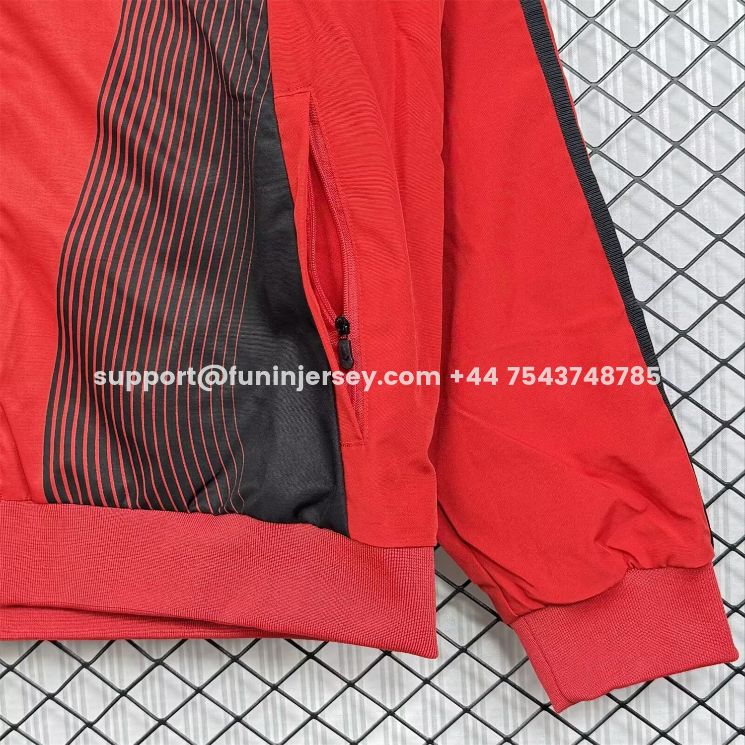 Funinjersey-Retro AC Milan 2006-07 Home Windbreaker Jacket - Red With Black