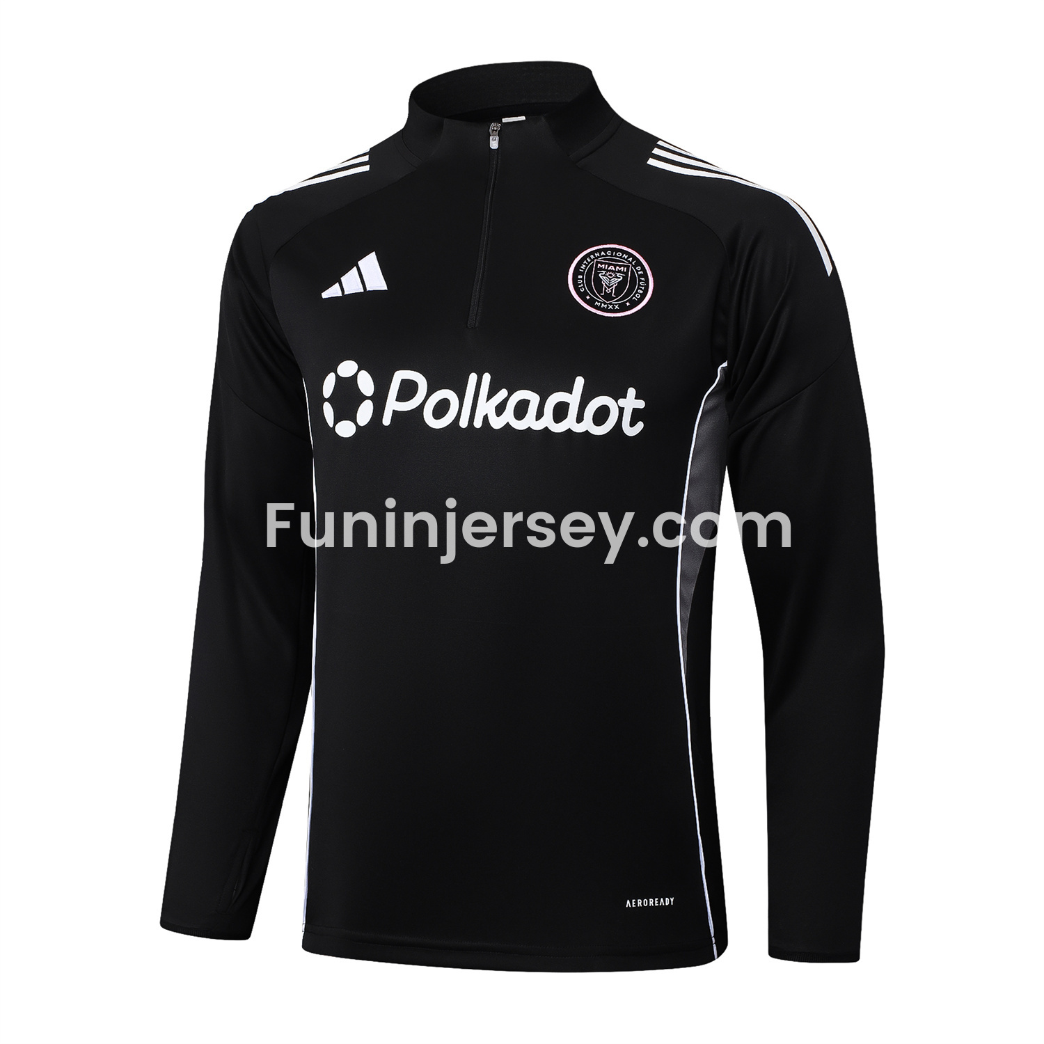 Funinjersey-INT M.A.M 25-26 Long Sleeves Training Set - Black Top & Black Pants