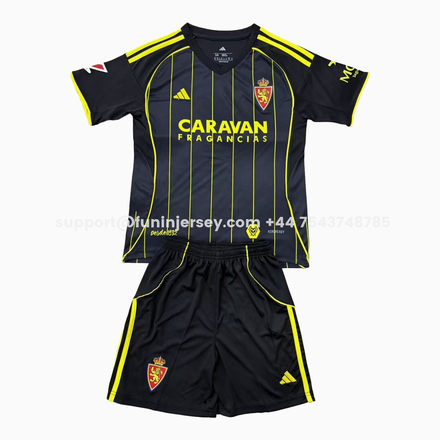 Funinjersey-Real Zaragoza 25-26 Away Men's Adult Jersey Set - Fans Version