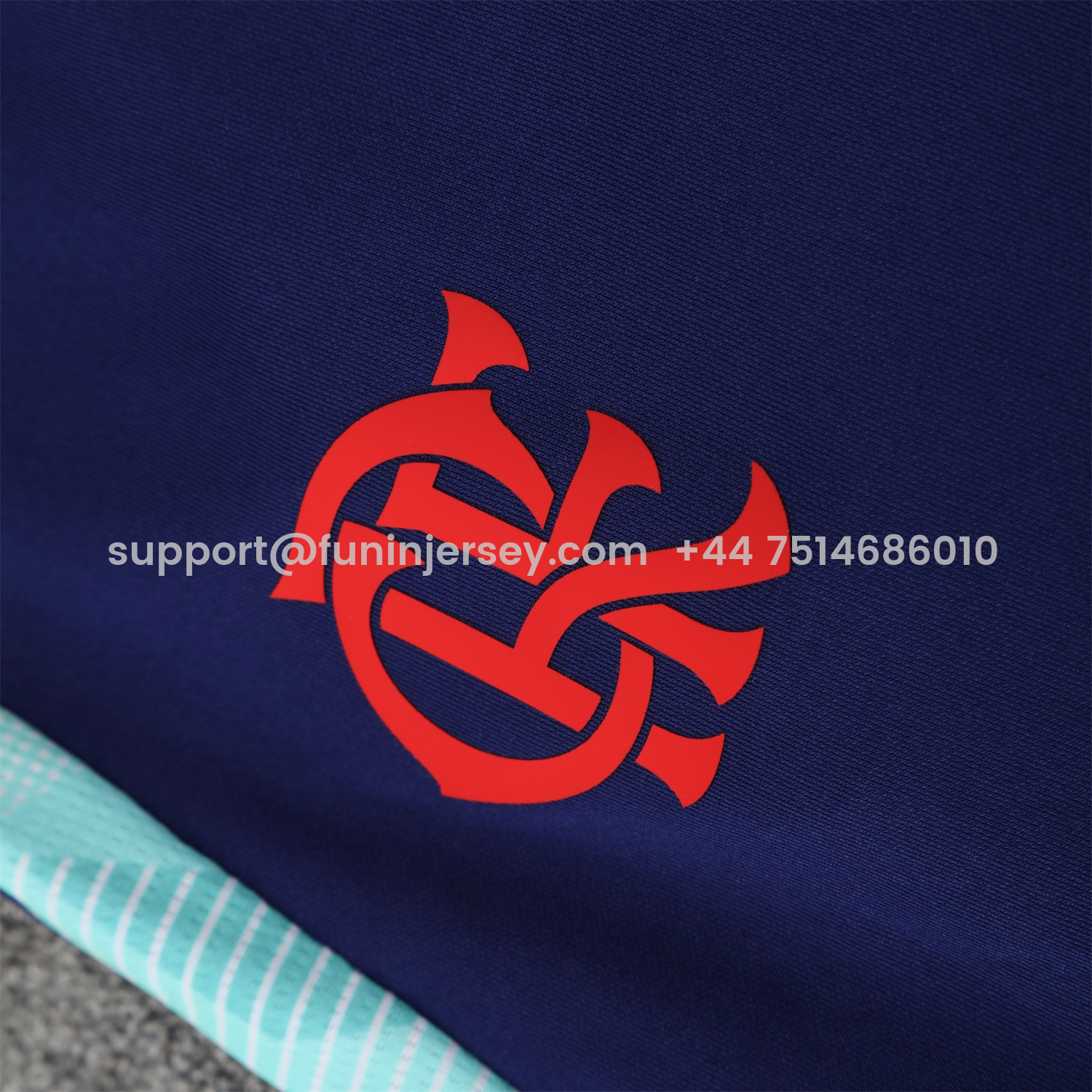Funinjersey-Flamengo 25-26 Long Sleeve Training Set - Light Blue Top & Deep Blue Pants