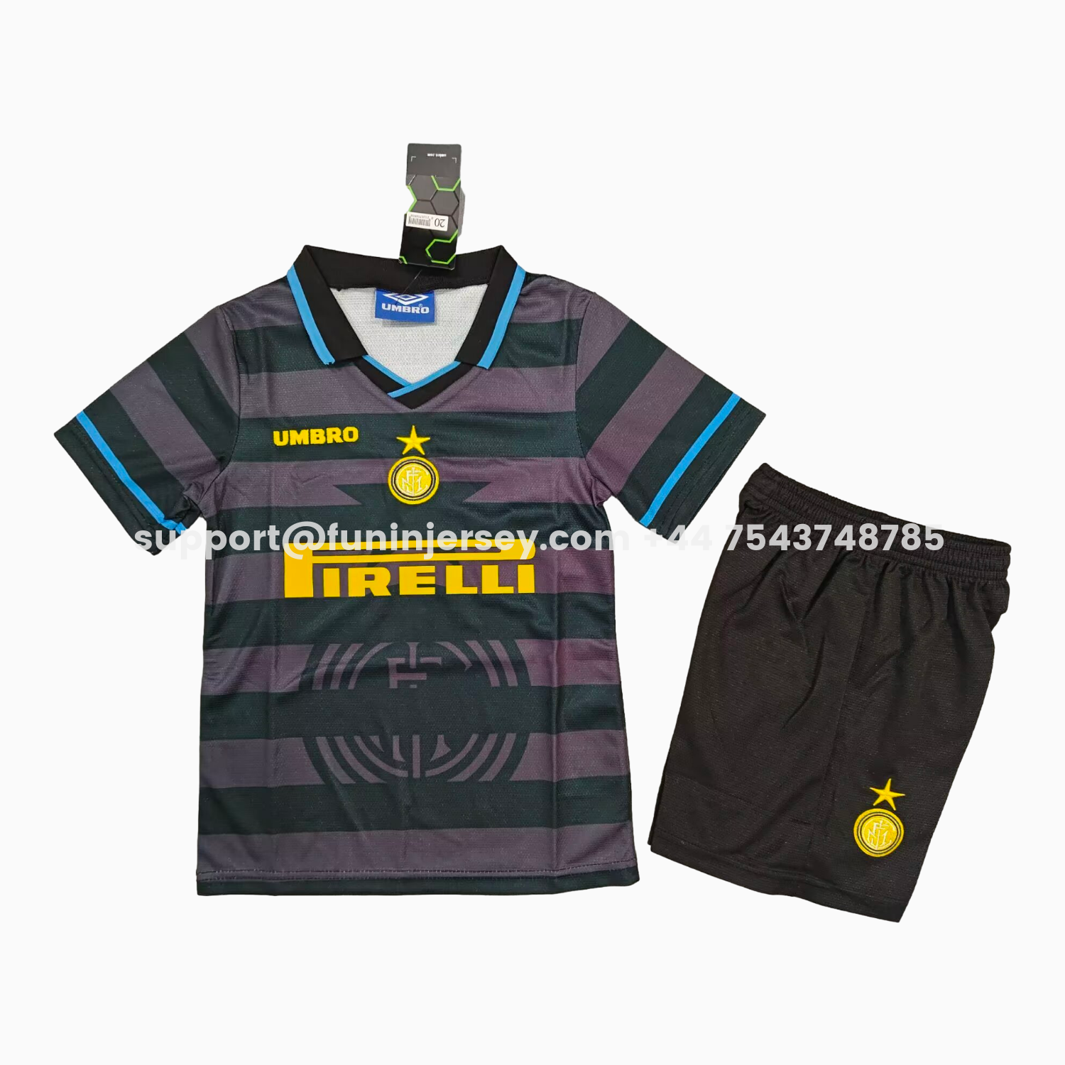 Funinjersey-Retro Inter Milan 1997-98 Third Kids Kit