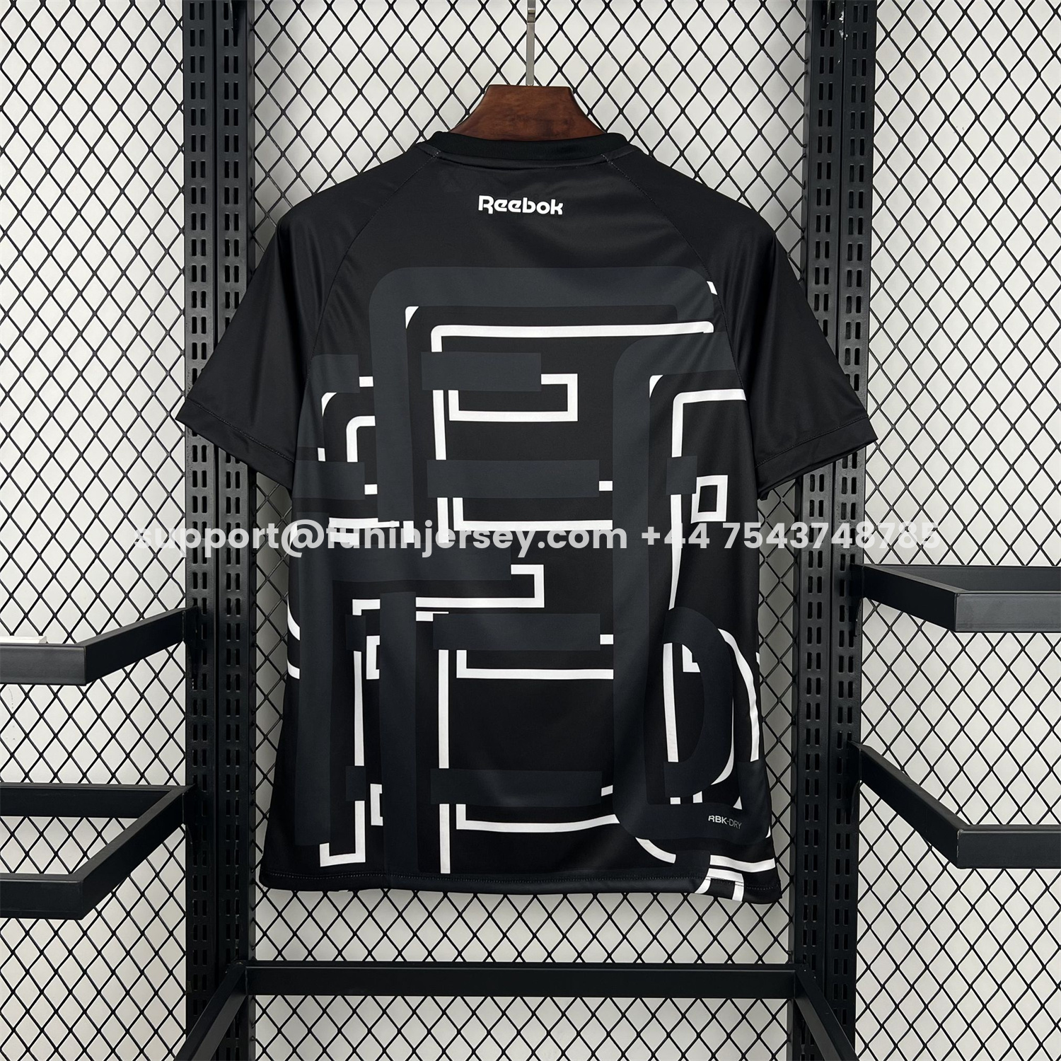 Funinjersey-Santa Cruz 26-27 Pre-Match Black With White Lines Jersey - Fans Version