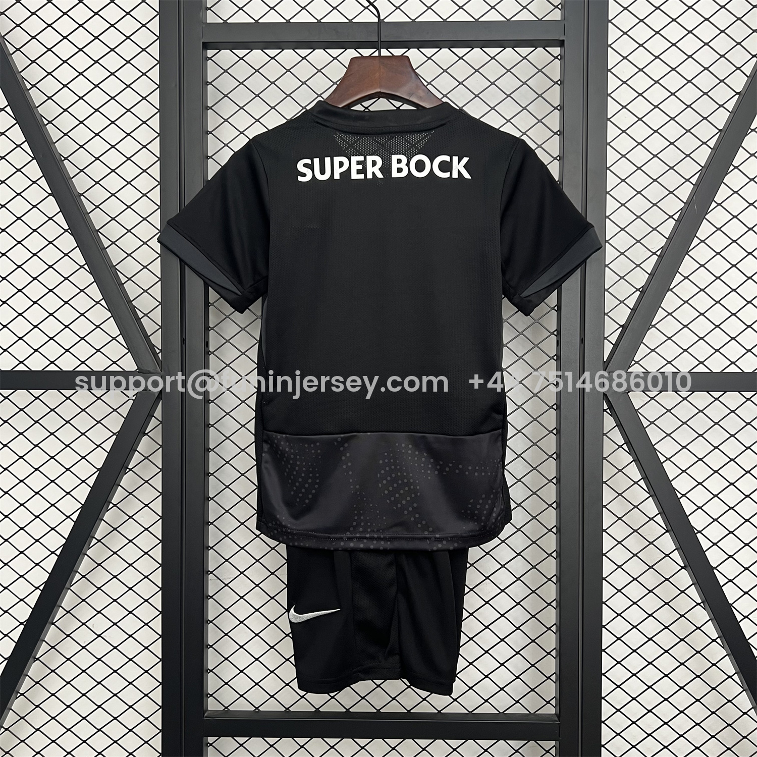 Funinjersey-Sporting CP 25-26 Black Special Kids Kit