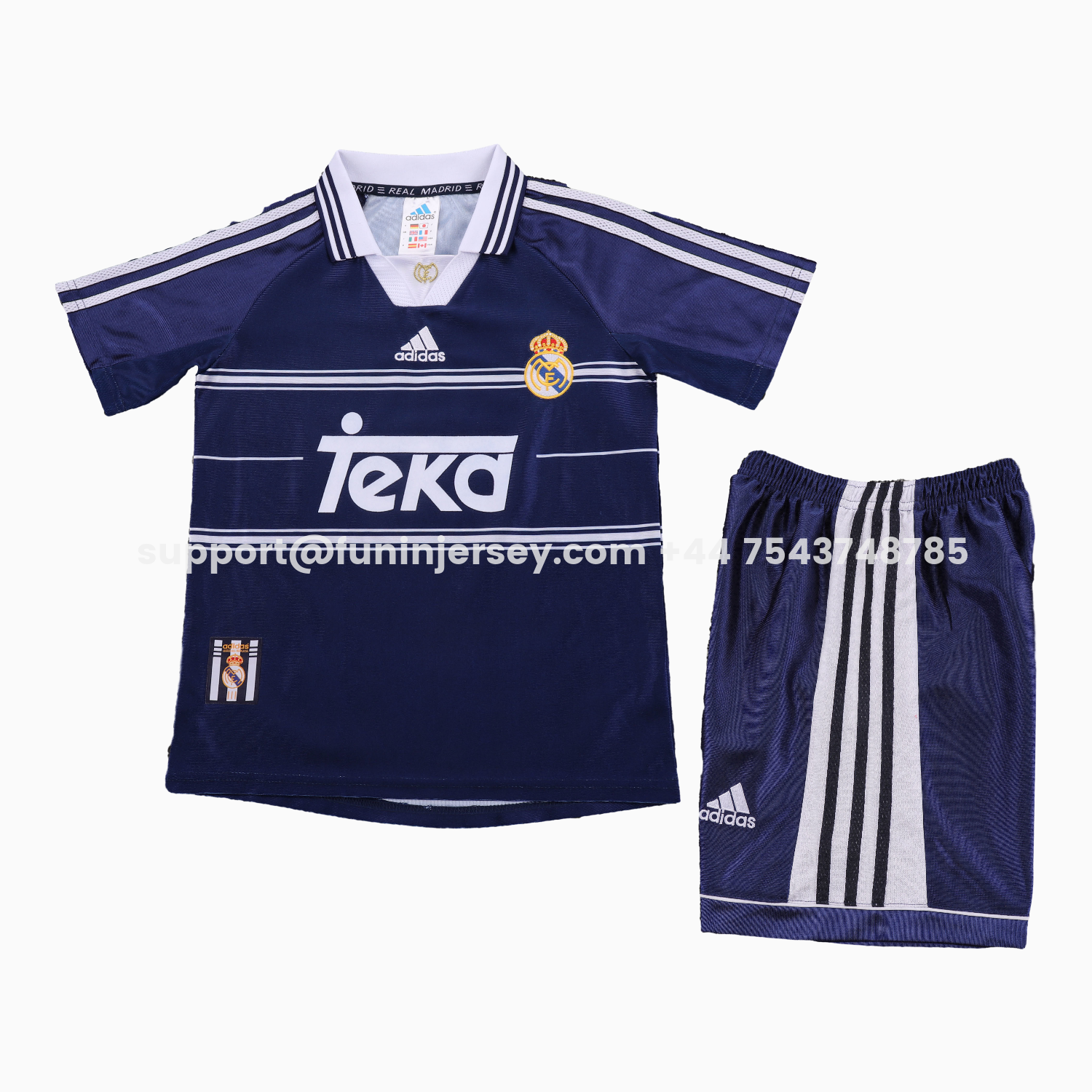 Funinjersey-Retro Real Madrid 1998-99 Away Kids Kit