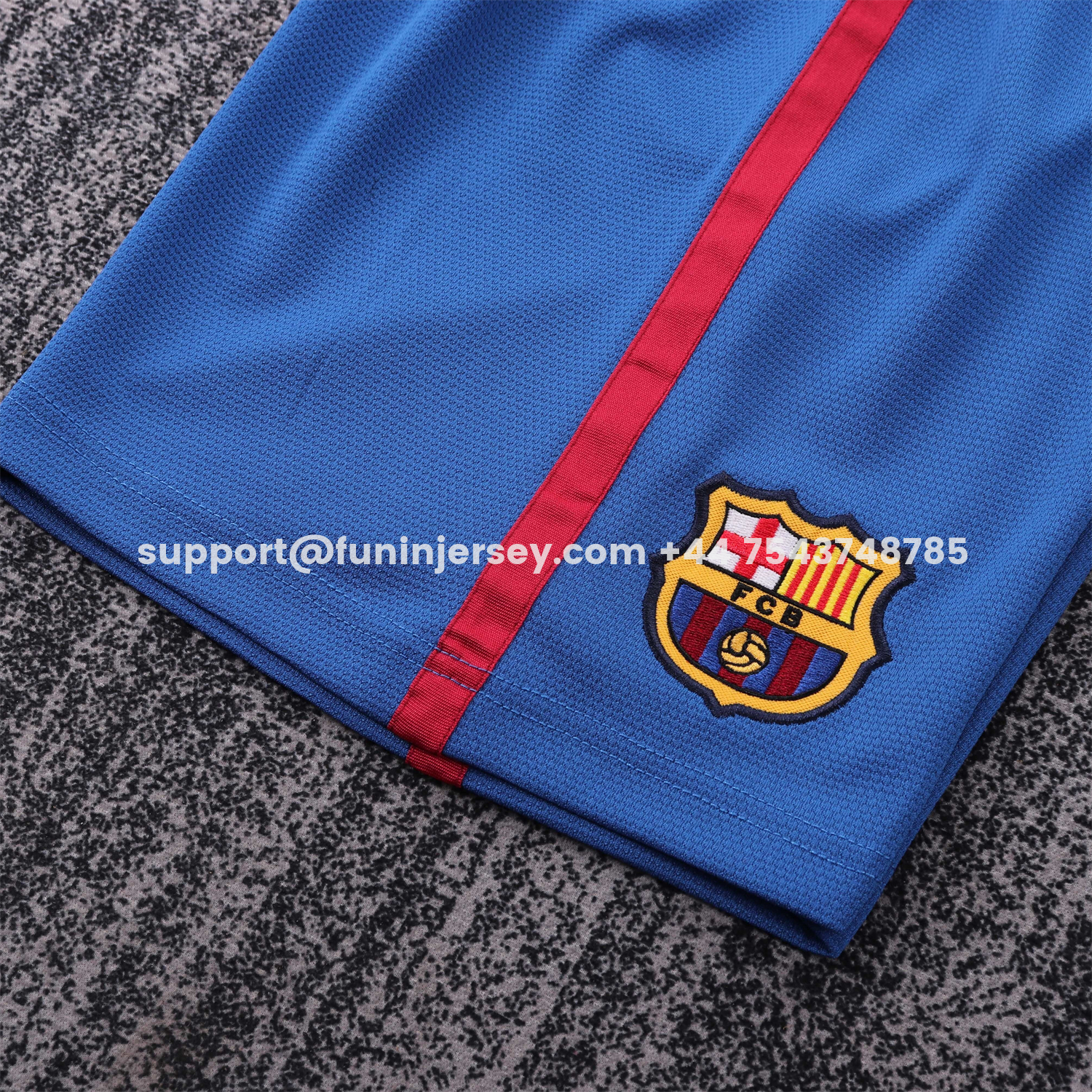 Funinjersey-Retro Barcelona 2006-07 Home Kids Kit
