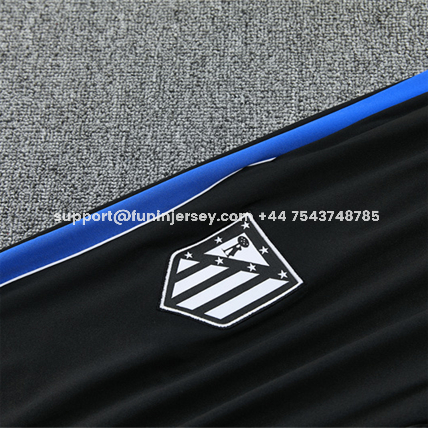 Funinjersey-Atletico Madrid 26-27 Kids Long Sleeve Training Set - Black Top & Black Pants