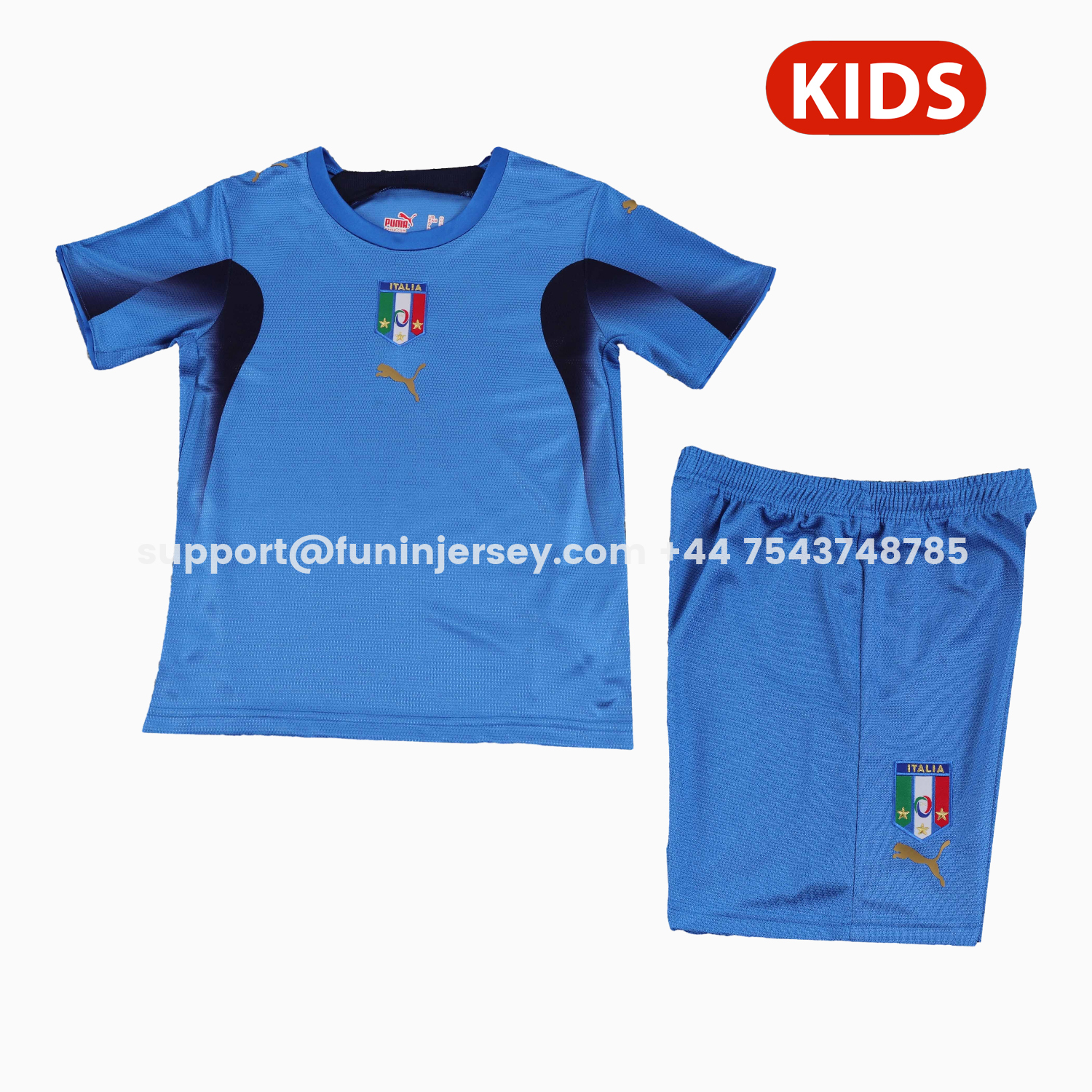 Funinjersey-Retro Italy 2006 Home Kids Kit