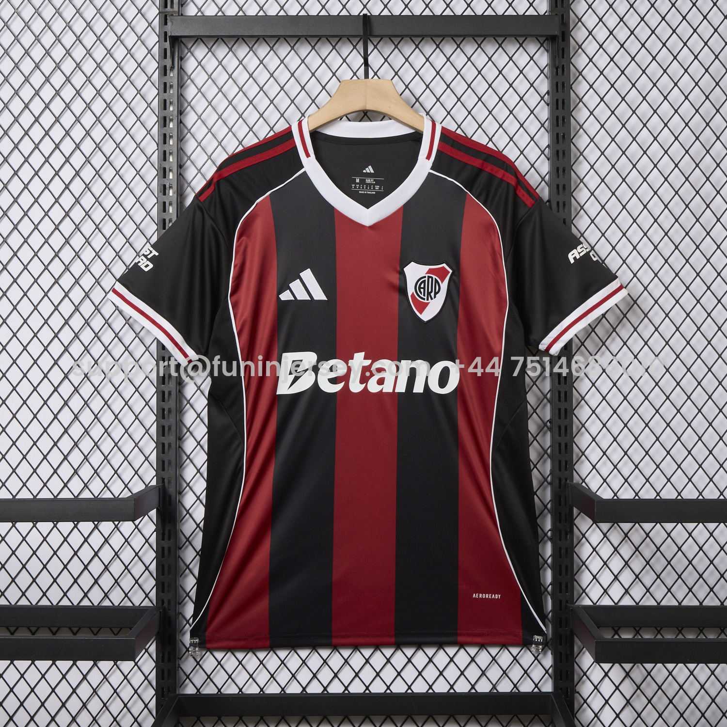 Funinjersey-River Plate 25-26 Away Jersey With Chest Sponsor - Fans Version
