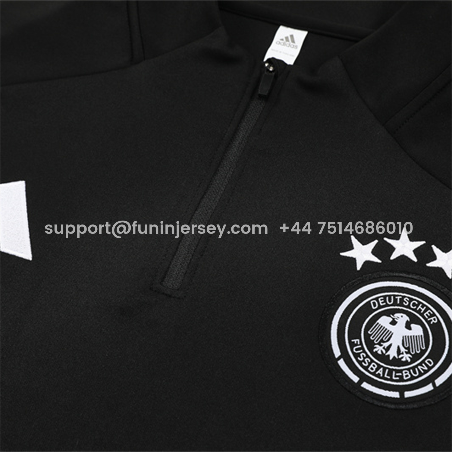 Funinjersey-Germany 25-26 Kids Long Sleeve Training Set - Black Top and Black Pants