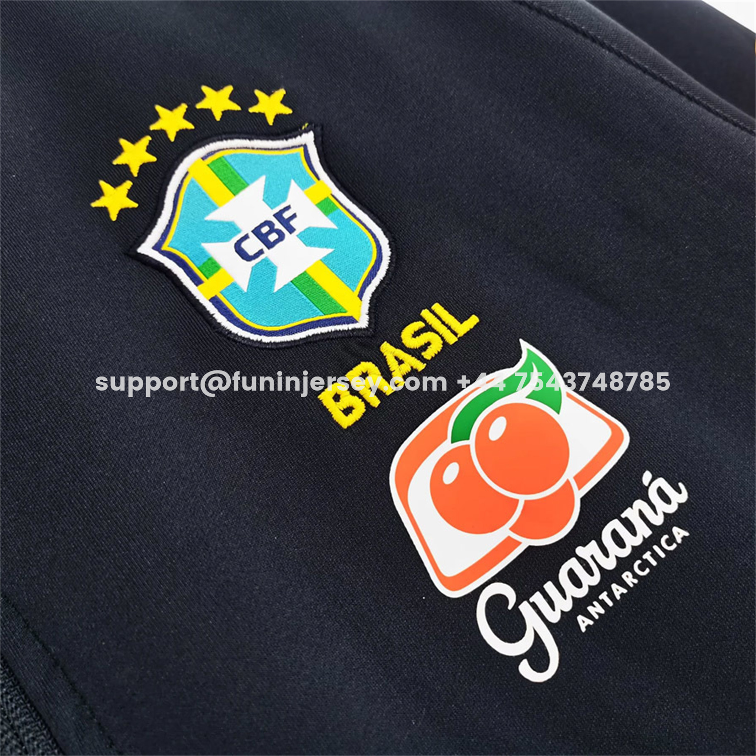 Funinjersey-Retro Brazil 2022 Dark Blue Windbreaker