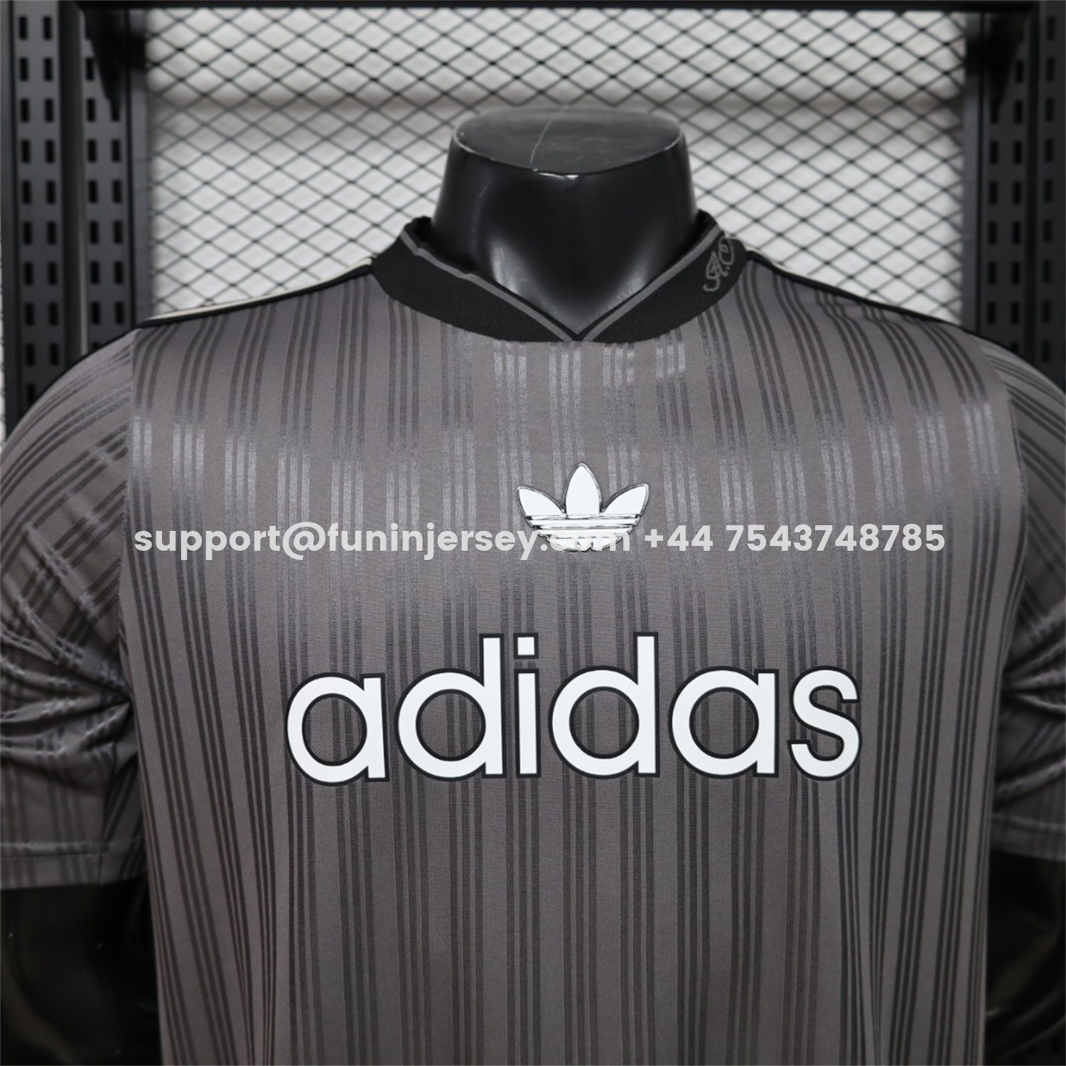 Funinjersey-Adidas 26-27 Terrace Icon Retro Casual Style Grey Jersey - Player Version