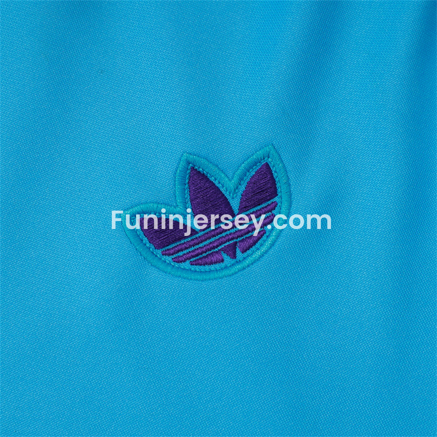 Funinjersey-Real Madrid 25-26 Throwback Trefoil Jacket Training Tracksuit - Blue Jackets & Purple Pants