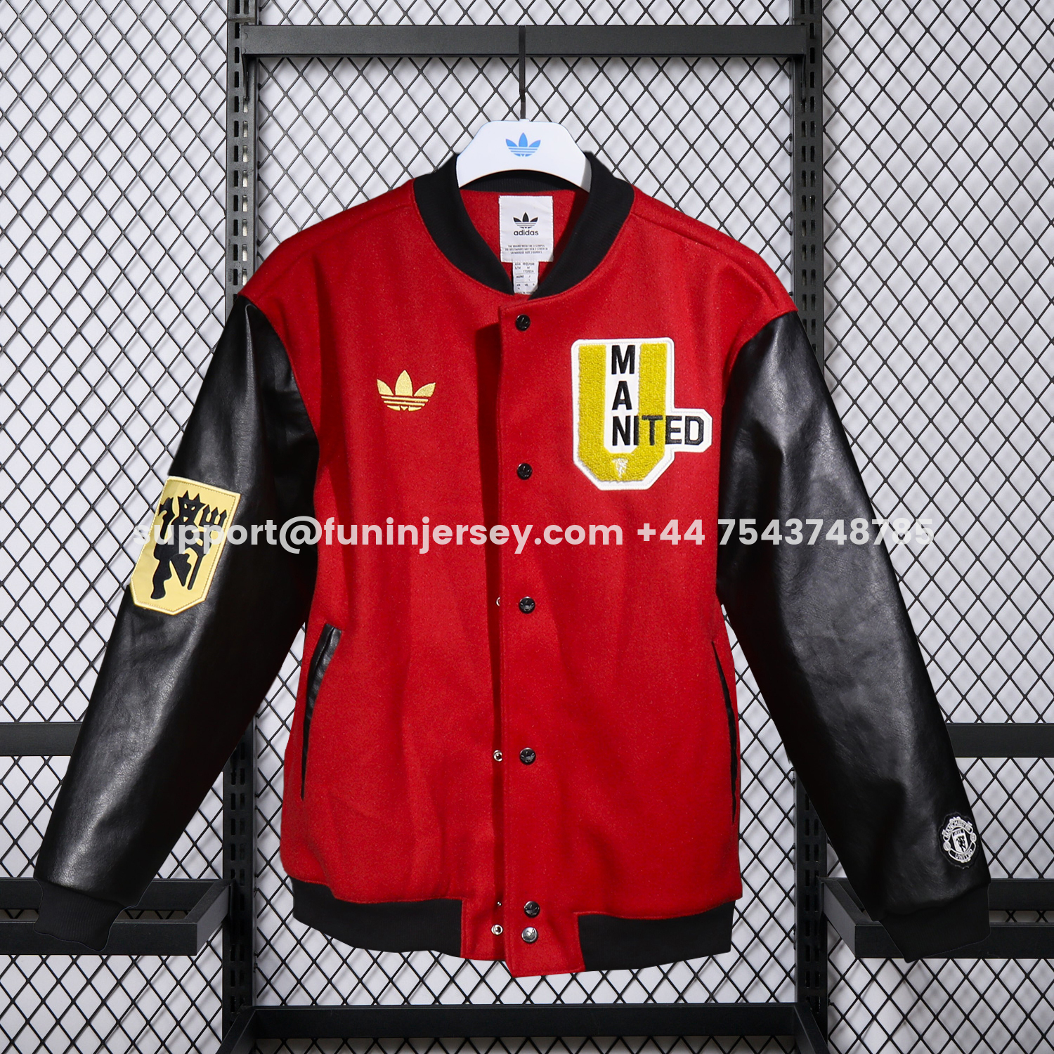 Funinjersey-Manchester United 25-26 Warm Windbreaker Jacket - Red And Black