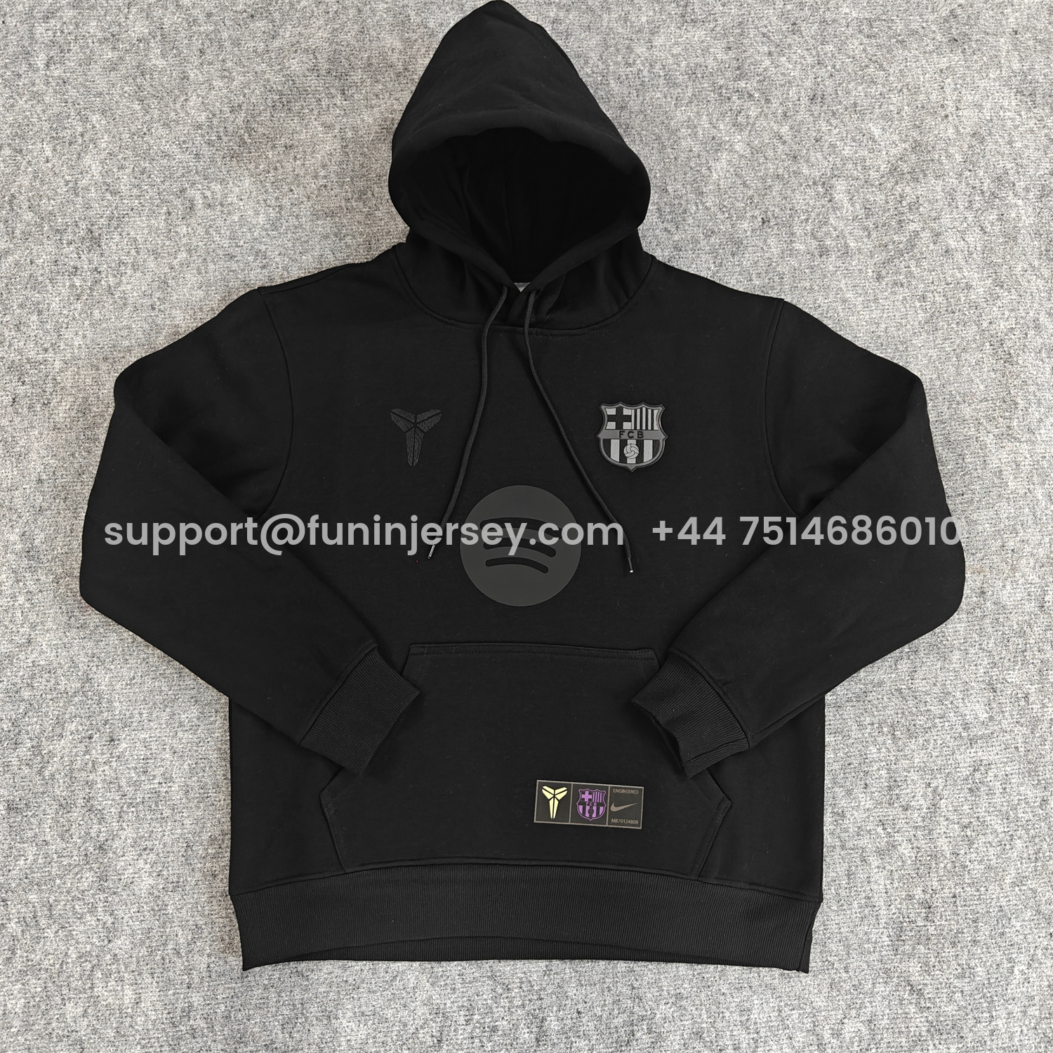 Funinjersey-Barcelona 25-26 KB Logo Unisex Pullover Hoodie