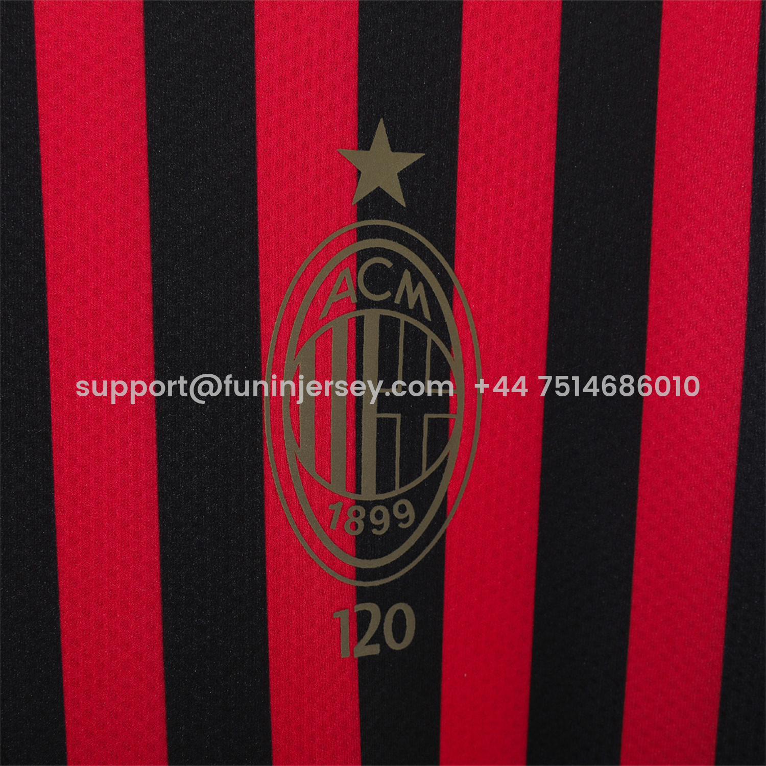Funinjersey-Retro AC Milan 2019 120th Anniversary Home Jersey