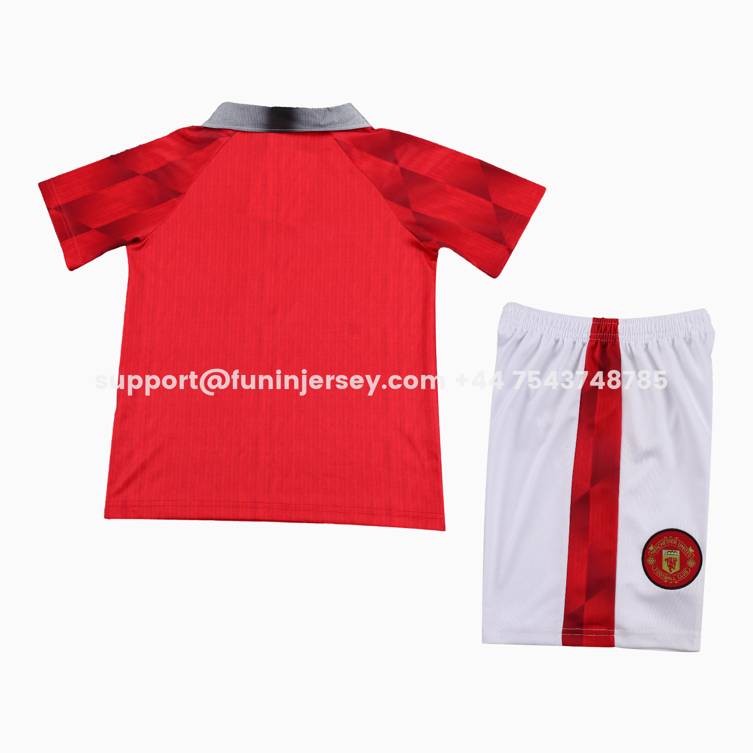 Funinjersey-Retro Manchester United 1996-97 Home Kids Kit