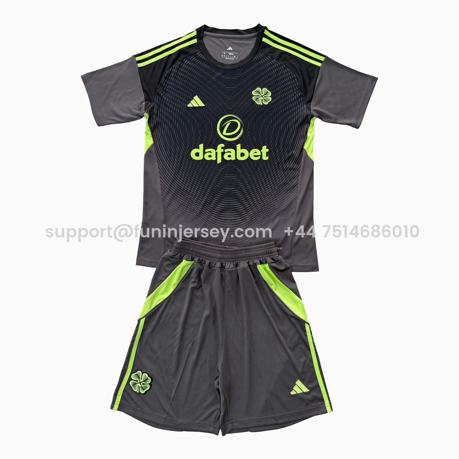 Funinjersey-Celtic 25-26 Black Goalkeeper Men's Adult Jersey Set - Fans Version