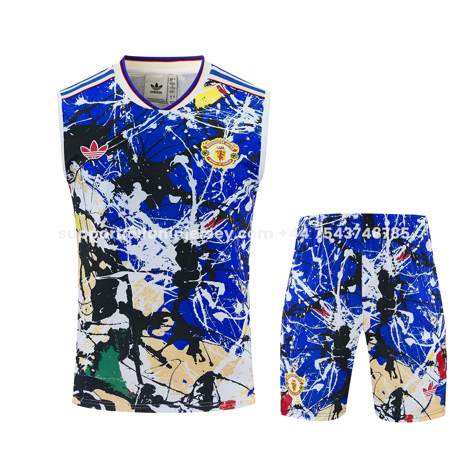 Funinjersey-Manchester United 26-27 Retro Style Vest Training Set - Colors Top & Colors Pants