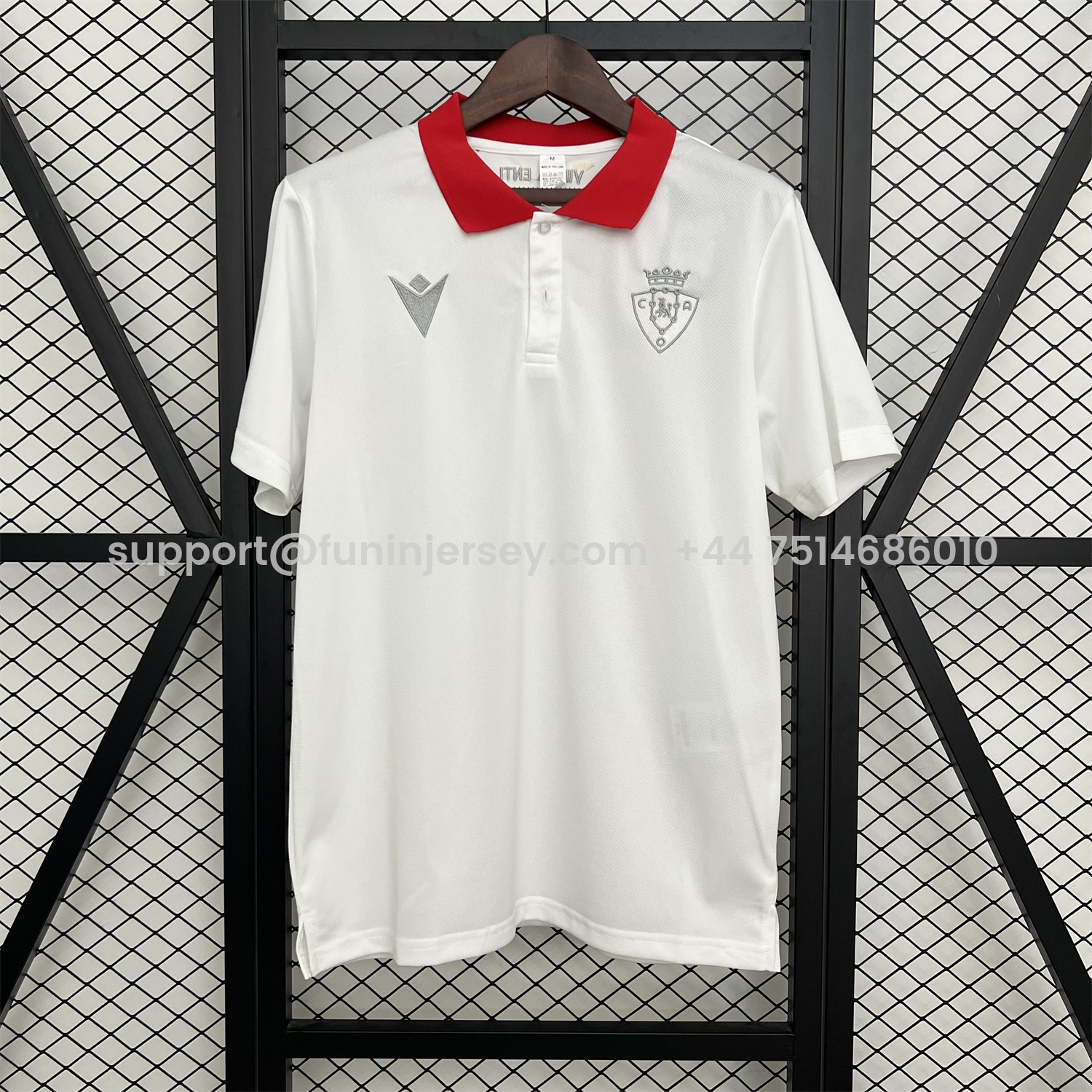 Funinjersey-Osasuna 25-26 White Special Polo Jersey - Fans Version