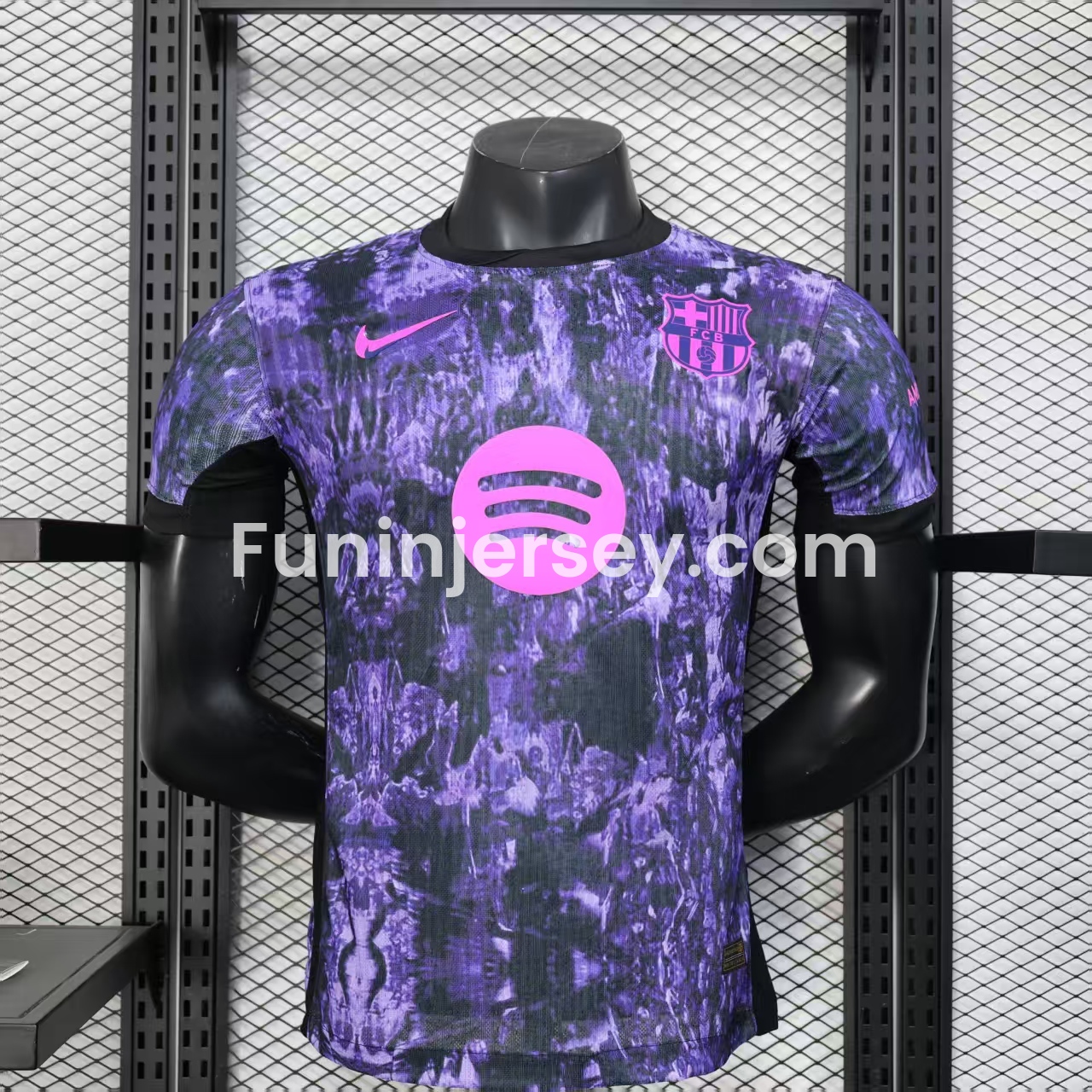 Funinjersey-Barcelona 25-26 Purple Rock Pattern Jersey - Player Version