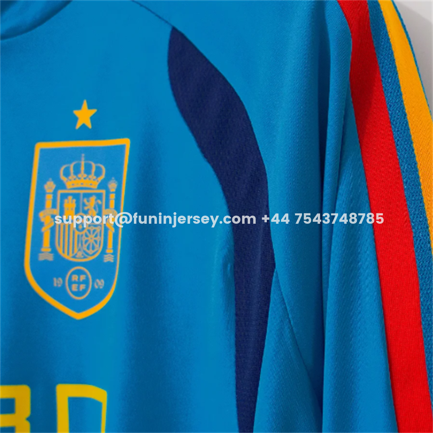 Funinjersey-Spain 2026 Blue Long Sleeves Training Jersey - Fans Version