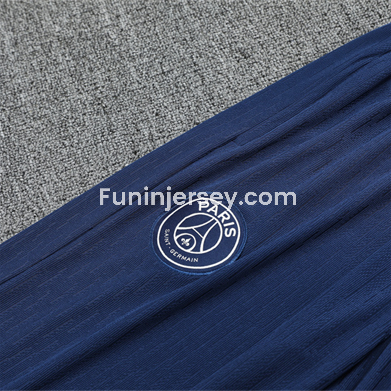 Funinjersey-Paris Saint-Germain PSG 25-26 Kids Long Sleeve Training Set - JD White Wing Royal Blue Top and Pants