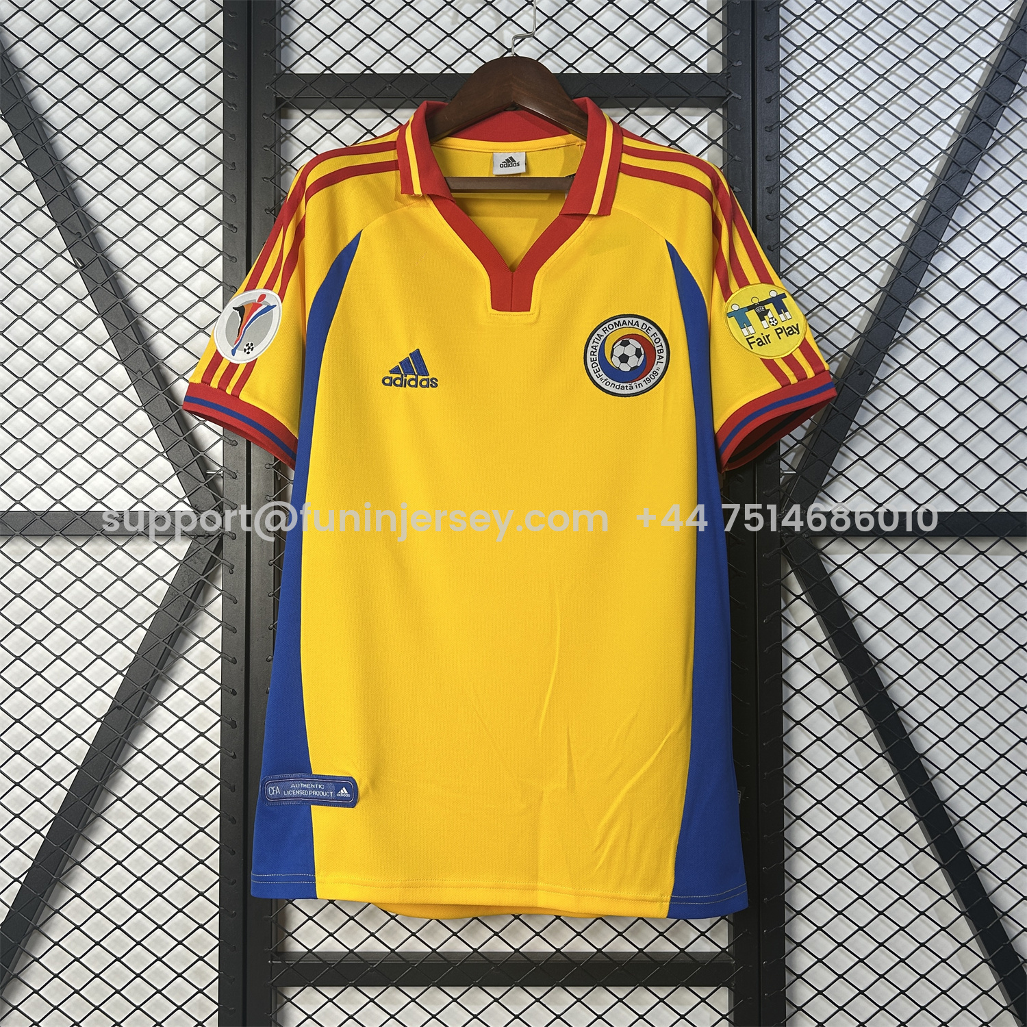 Funinjersey-Retro Romania 2000 Home Jersey