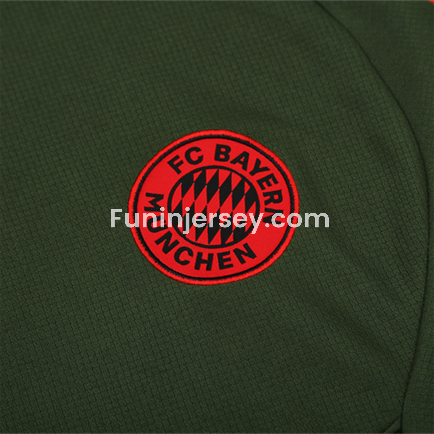 Funinjersey-Bayern Munich 25-26 Short-Sleeve Training Set - Green Top & Black shorts