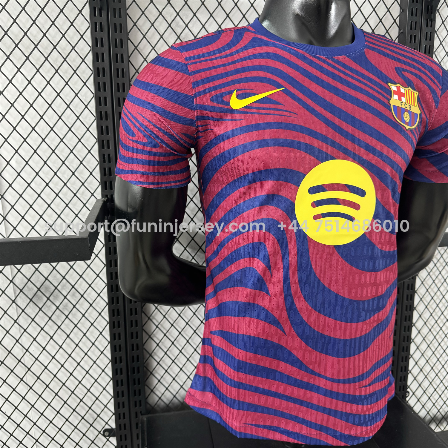 Funinjersey-Barcelona 25-26 Red & Blue Contours Special Jersey - Player Version