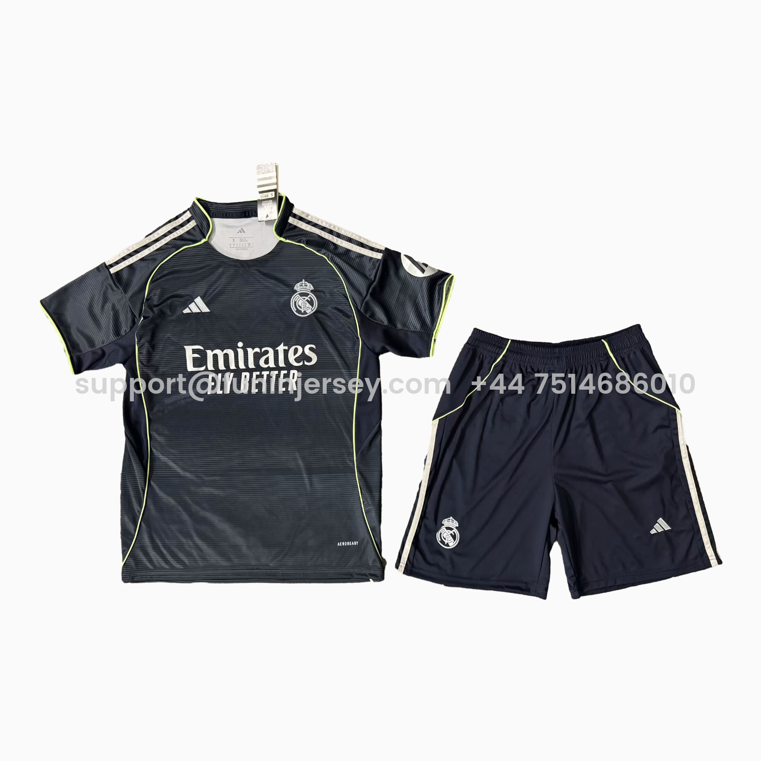 Funinjersey-Real Madrid 25-26 Away Men's Adult Jersey Set - Fans Version