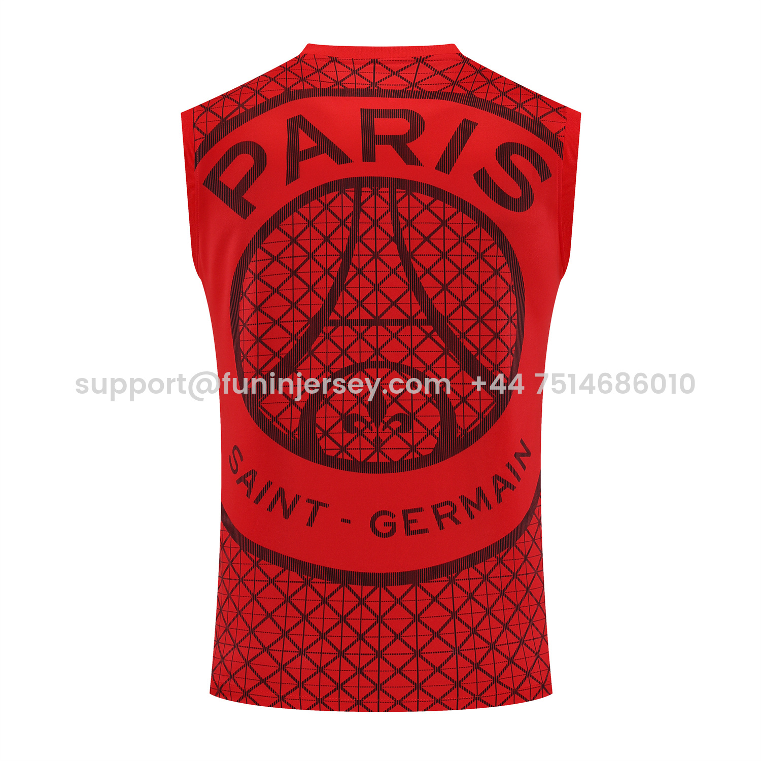 Funinjersey-Paris Saint-Germain PSG 25-26 Vest Training Set - Red Vest & Deep Blue Shorts