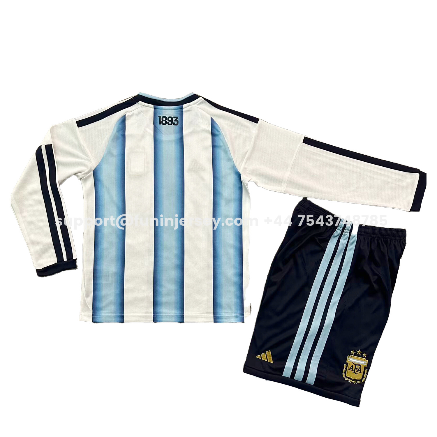 Funinjersey-Argentina 2026 Home Long Sleeves Kids Kit