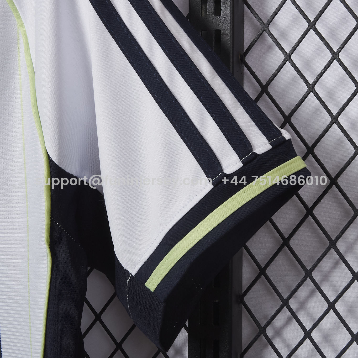 Funinjersey-Real Madrid 25-26 White Baseball Jersey with Black Stripes